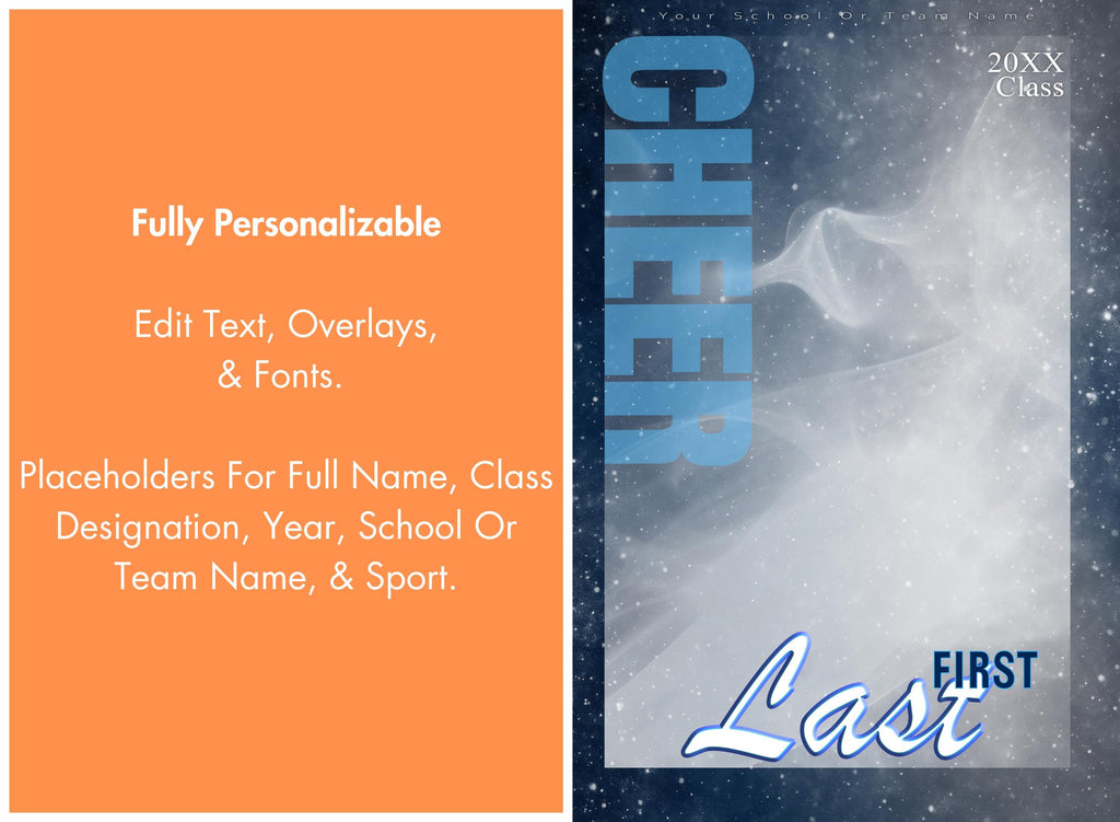 Sparkling Cheer & Dance Poster Template | Editable in Photoshop | 2:3