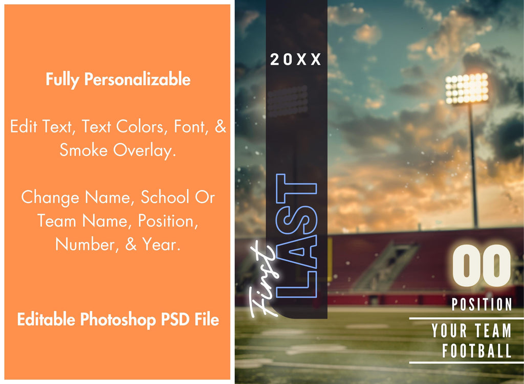 Epic Stadium Football Poster Template | Editable in Photoshop | 3:4