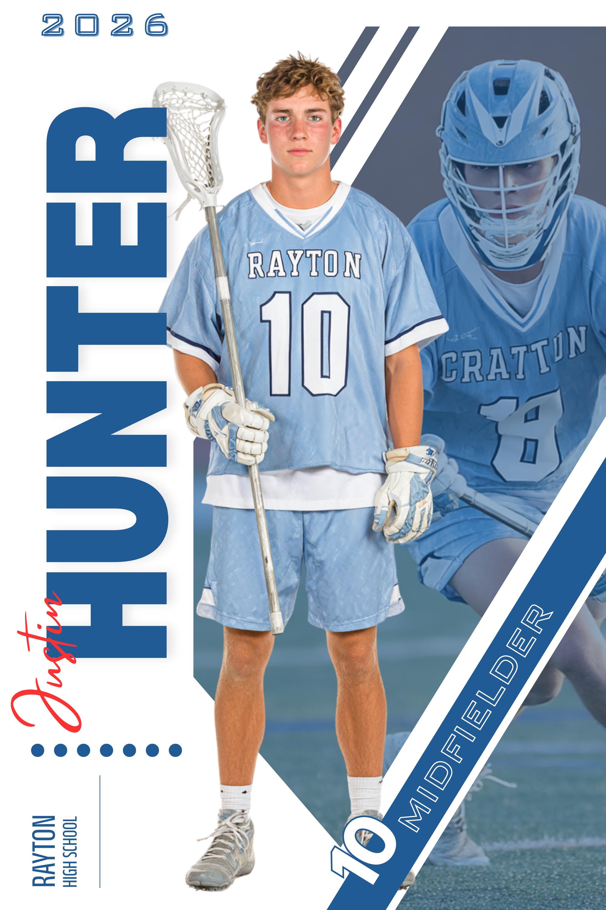 Dual Photo Lacrosse Poster Template | Editable in Photoshop | 2:3