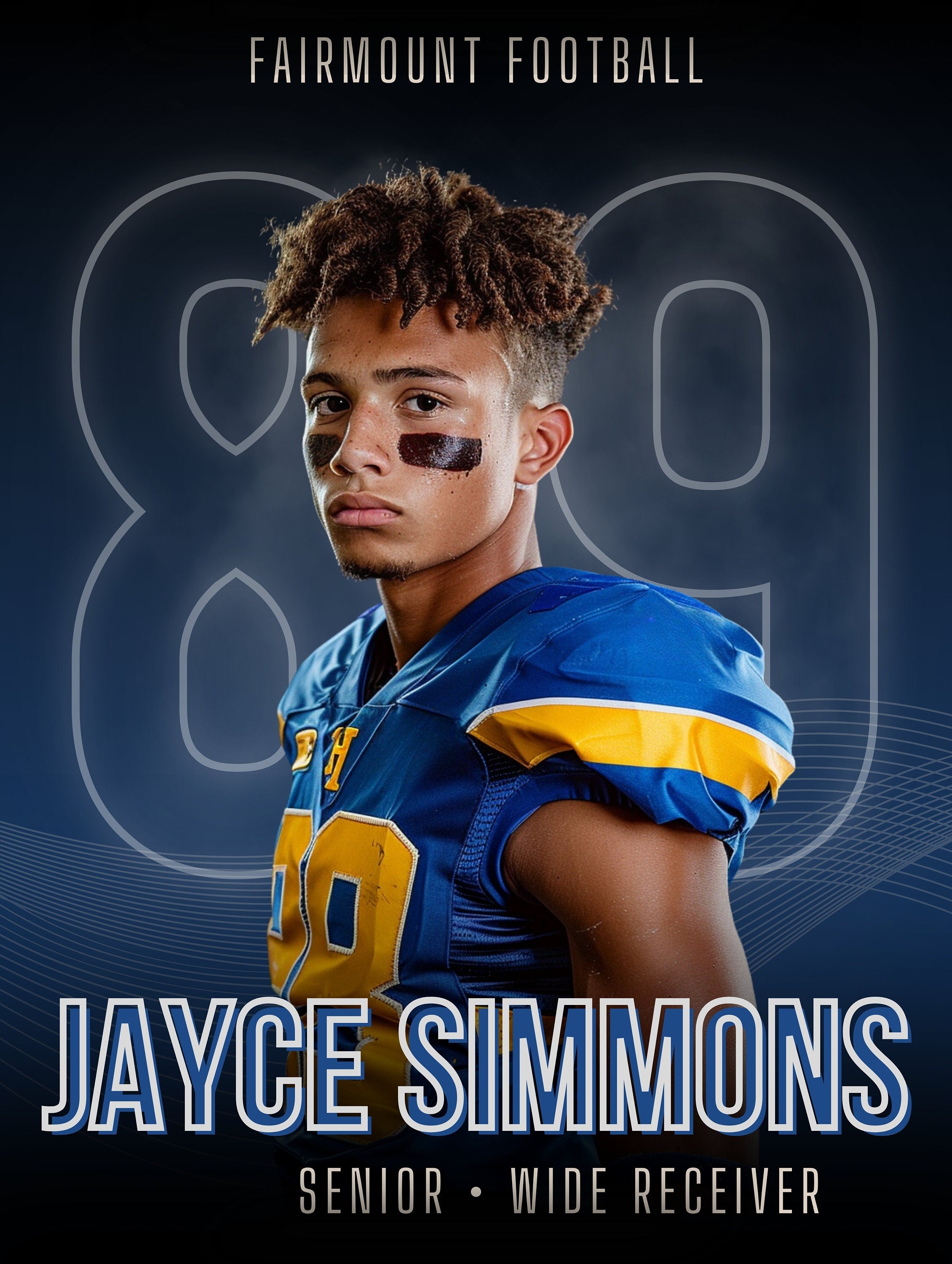 Number-Focused All Sports Poster Template | Editable in Canva | 3:4