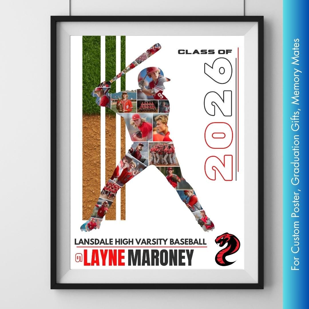 Baseball Poster Template | Editable in Canva | 4:5 | Silhouette Style