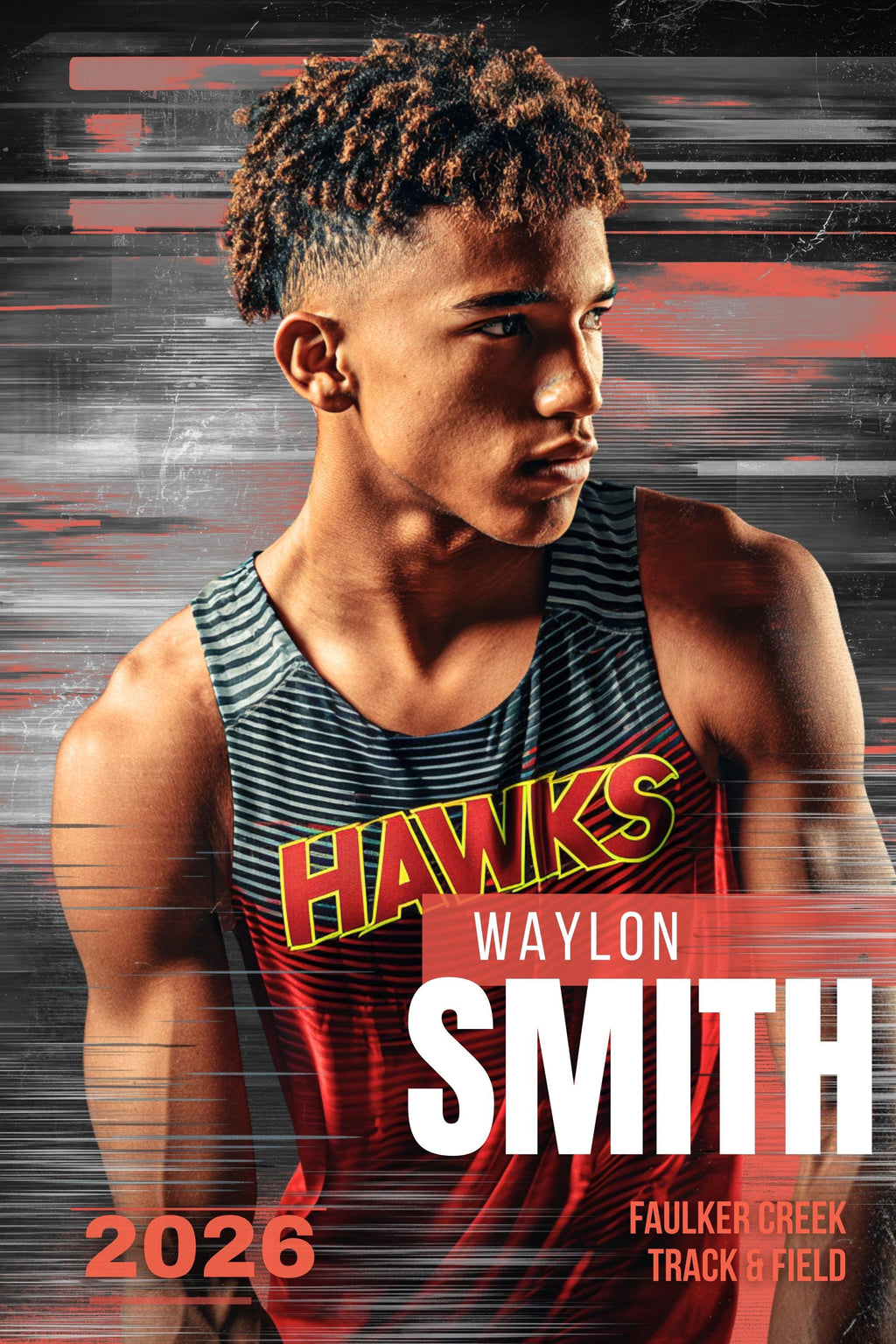 Speed Streaks Track & Field Poster Template | Editable in Canva | 2:3