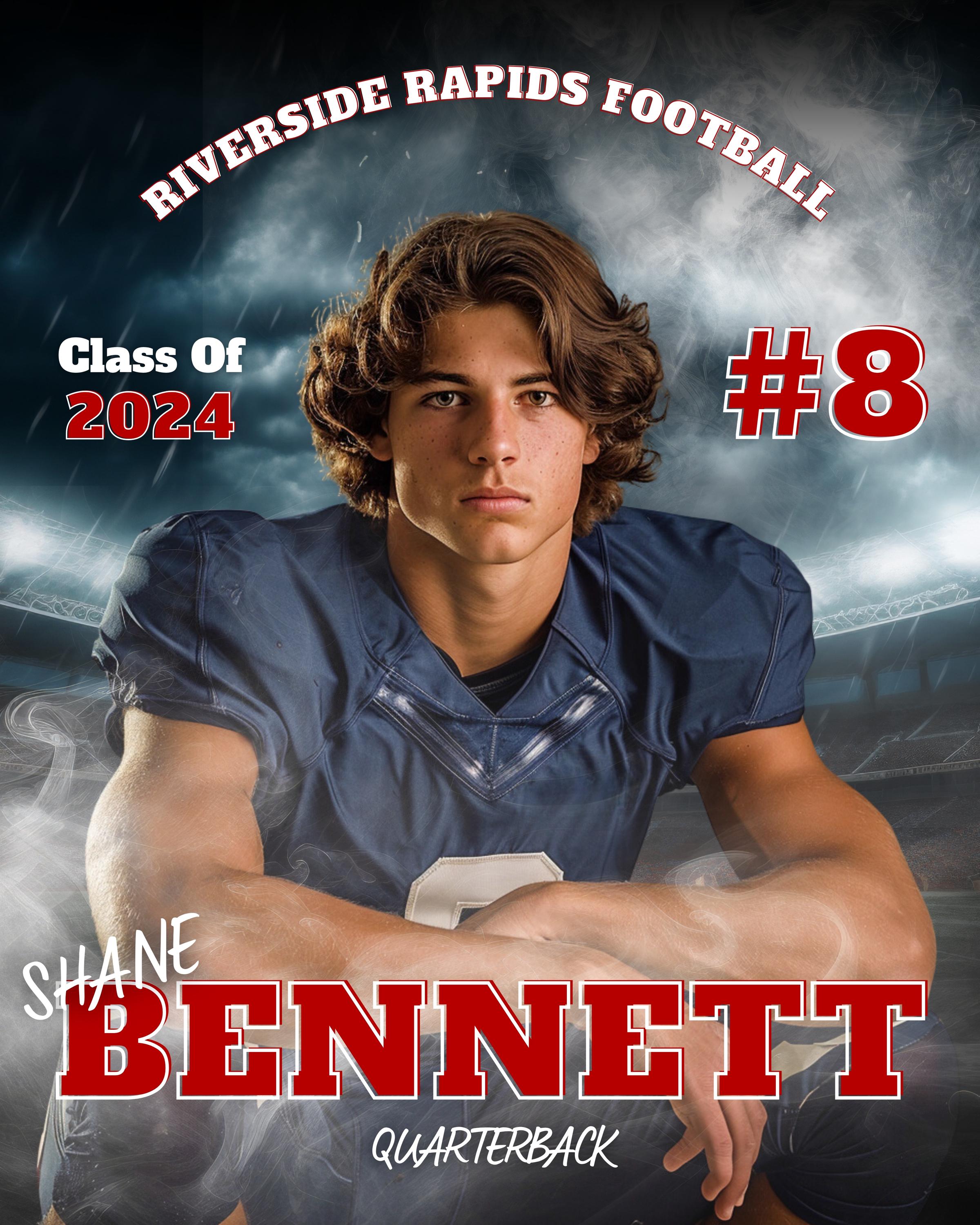 Smokey Stadium Football Poster Template | Editable in Canva | 3:4