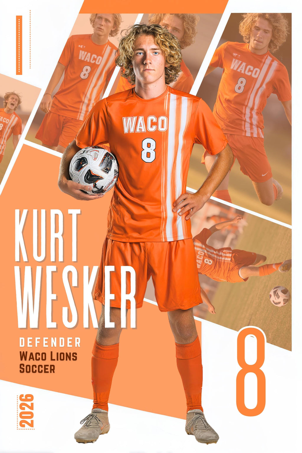 Multi-Photo Collage Soccer Poster Template | Editable in Canva | 2:3