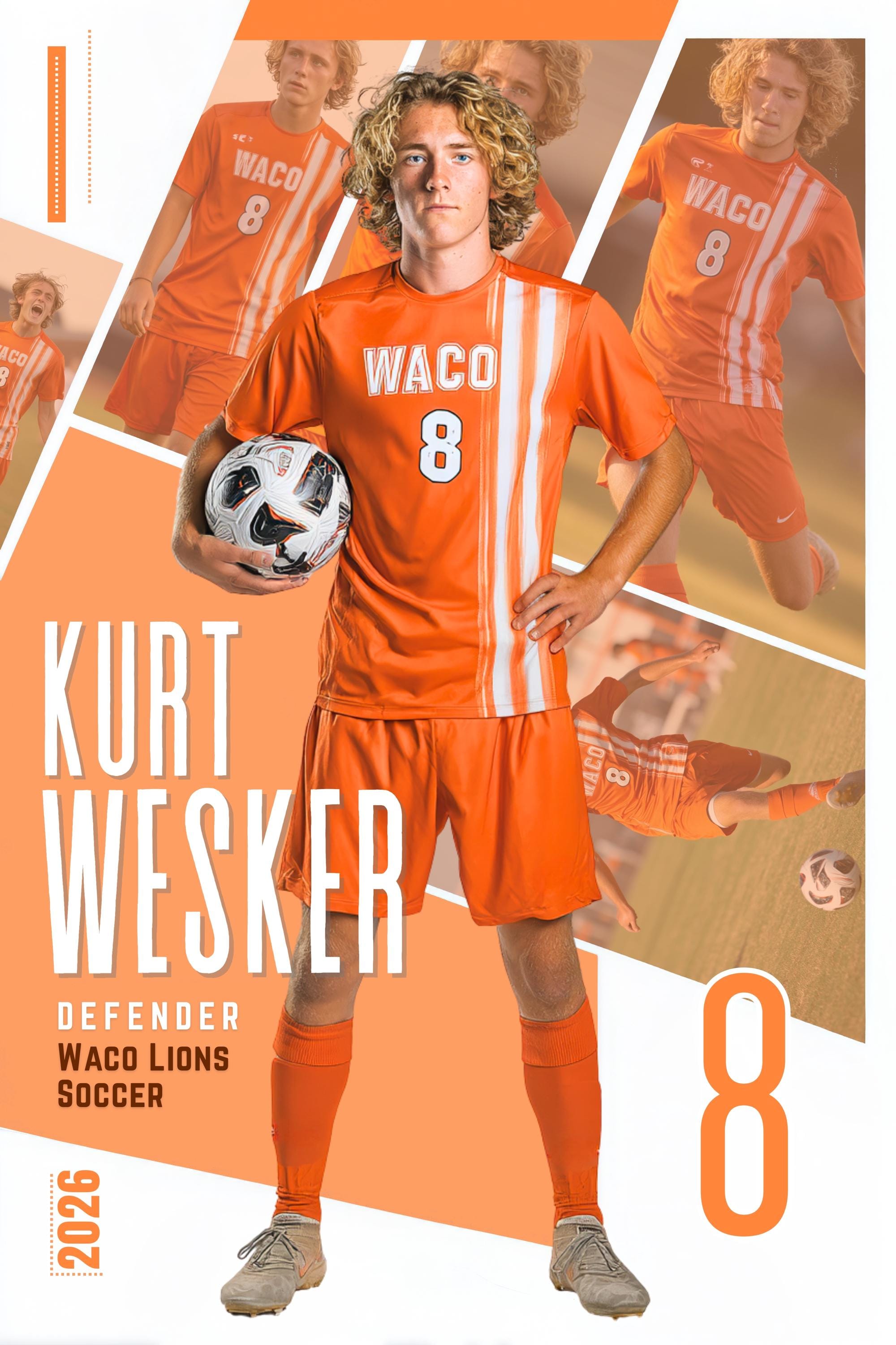 Multi-Photo Collage Soccer Poster Template | Editable in Canva | 2:3