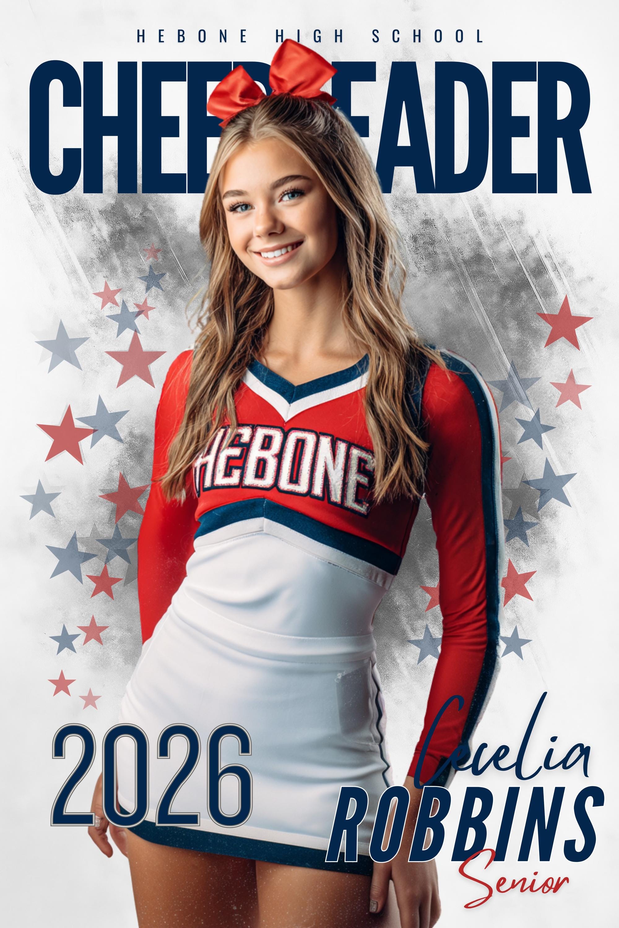 Stars & Streaks Cheer & Dance Poster Template | Editable in Canva | 2:3