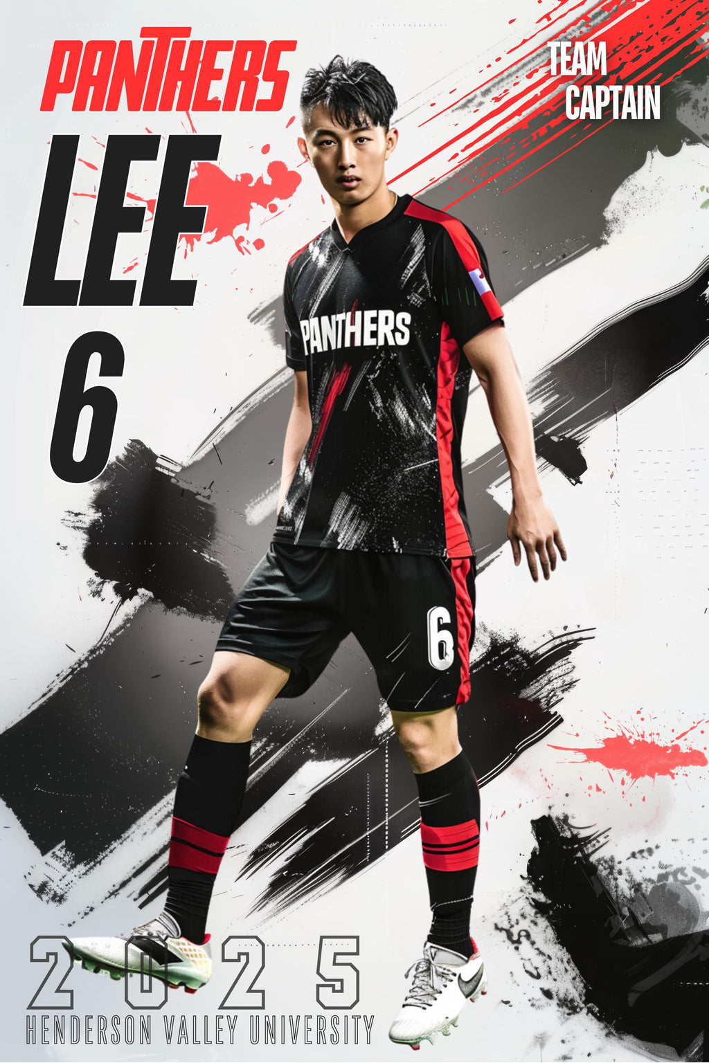 Ink Strokes All Sports Poster Template | Editable inside of Canva | 2:3
