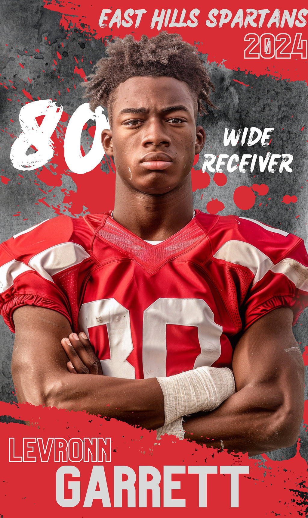 Grungy Sports Poster Template | Editable in Canva | 3:5