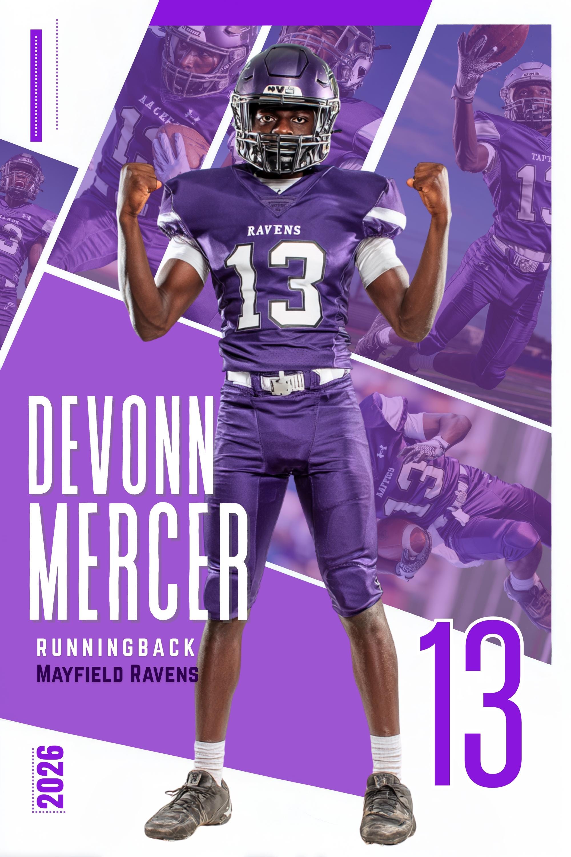 Multi-Photo Collage Football Poster Template | Editable in Canva | 2:3