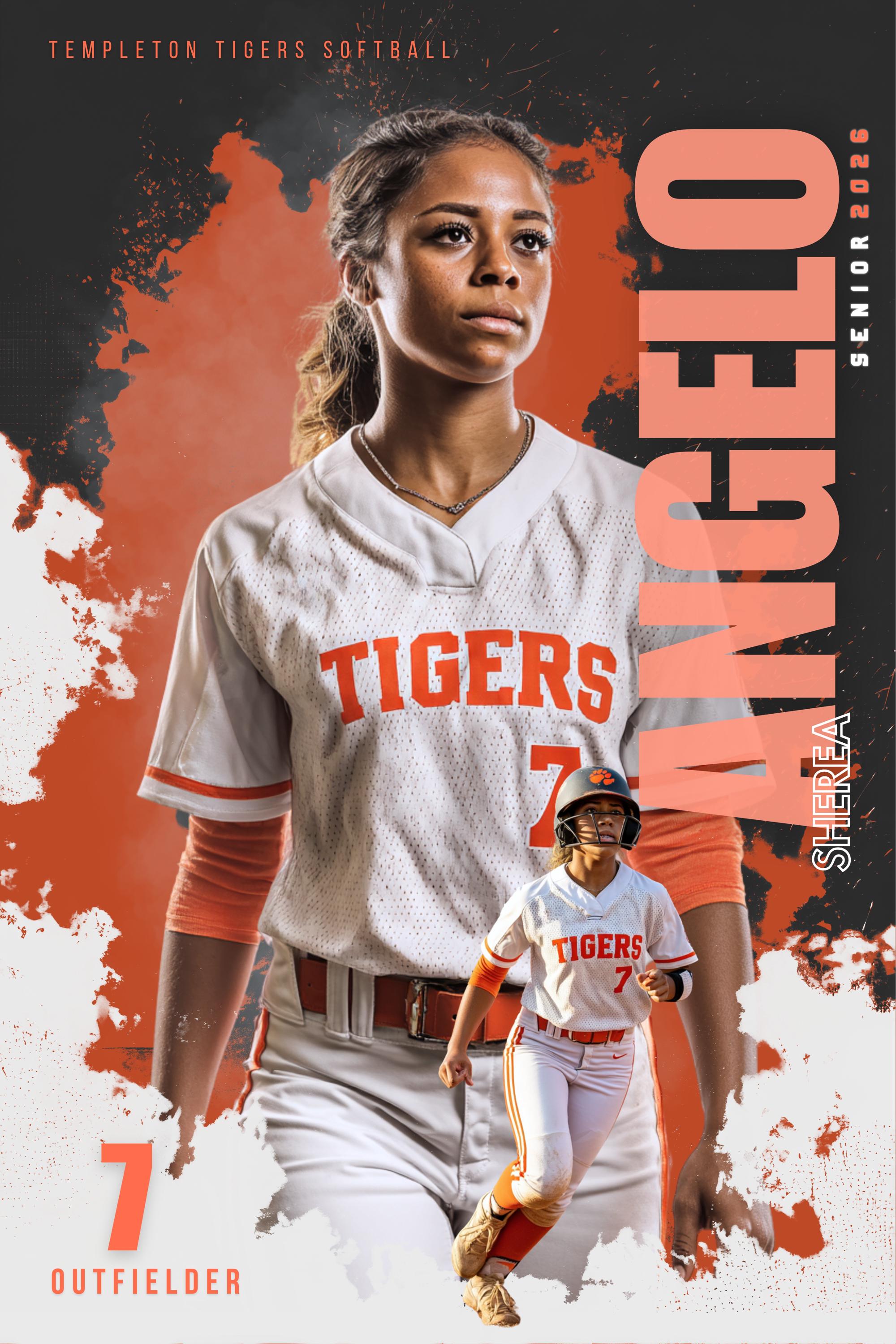 Color Splash Softball Poster Template | Editable in Canva | 2:3