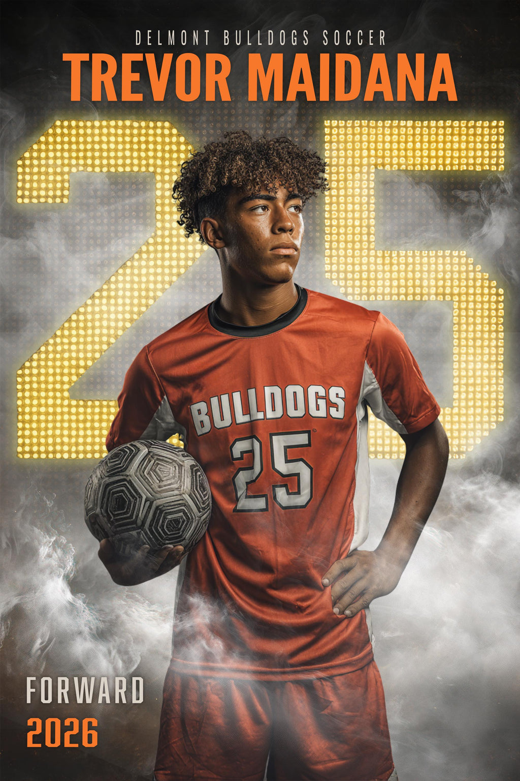 Scoreboard Numbers Soccer Poster Template | Editable in Photoshop | 2:3