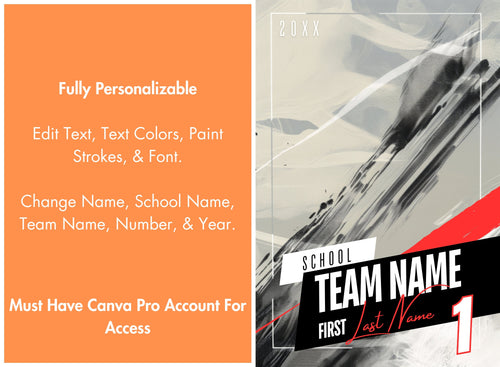 All Sports Poster Template | Editable in Canva | 2:3 | Senior Banner, Player Card, Memory Mate, Sports Poster