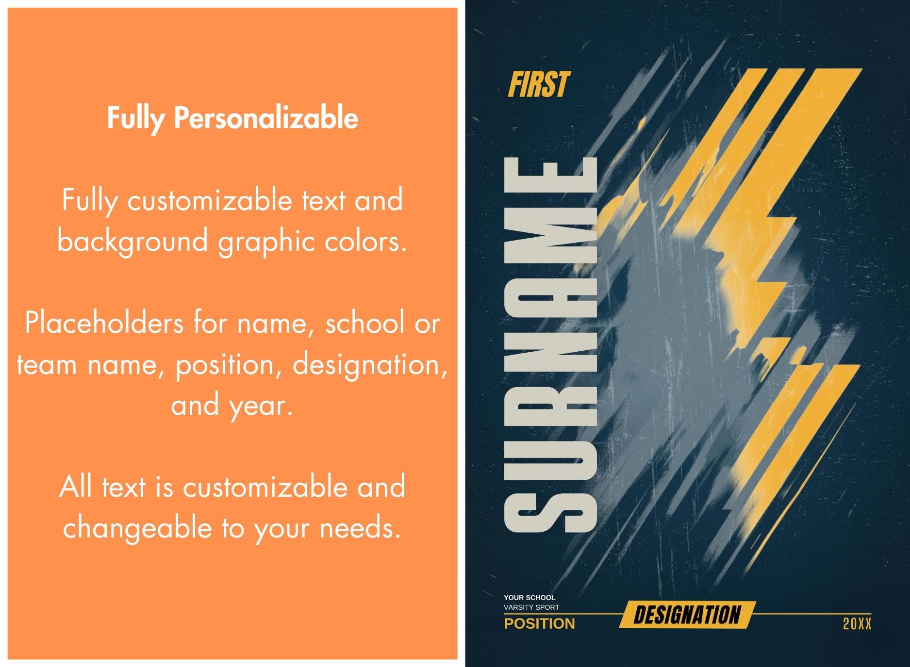 Graphic Stripe Wrestling Poster Template | Editable in Canva | 2:3