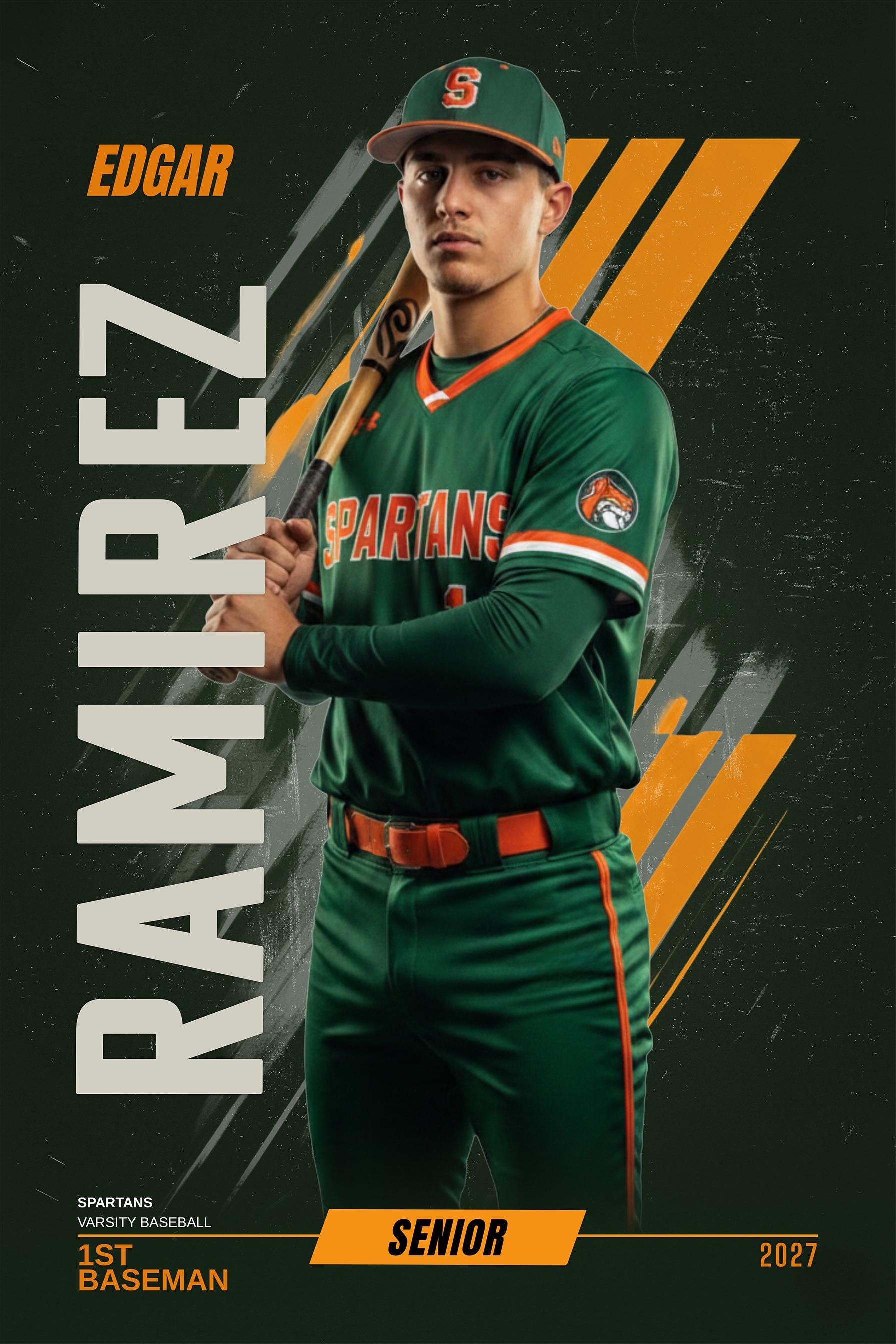 Velocity Baseball Poster Template | Photoshop Template | 2:3