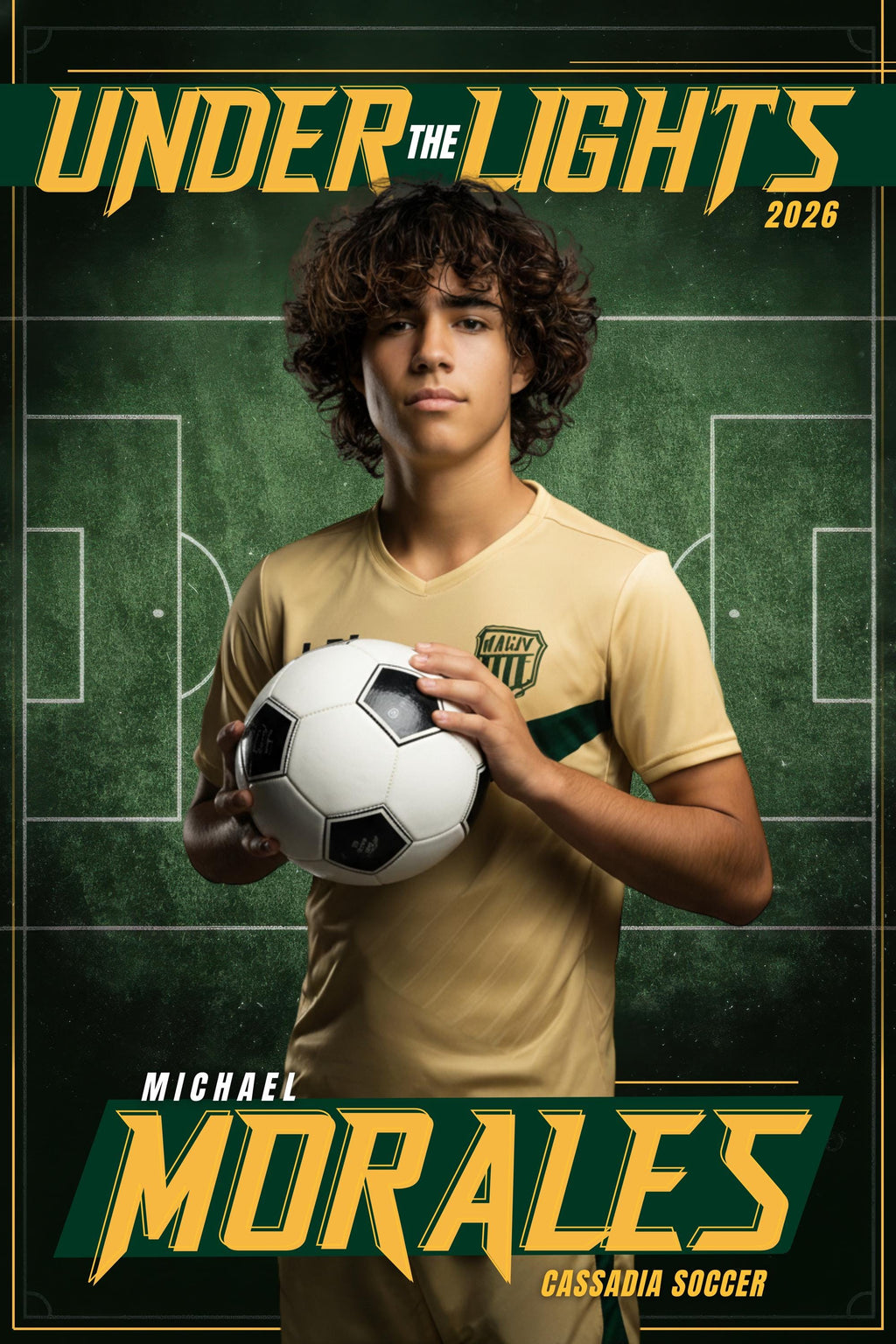 Soccer Field Player Poster Template | Editable in Canva | 2:3