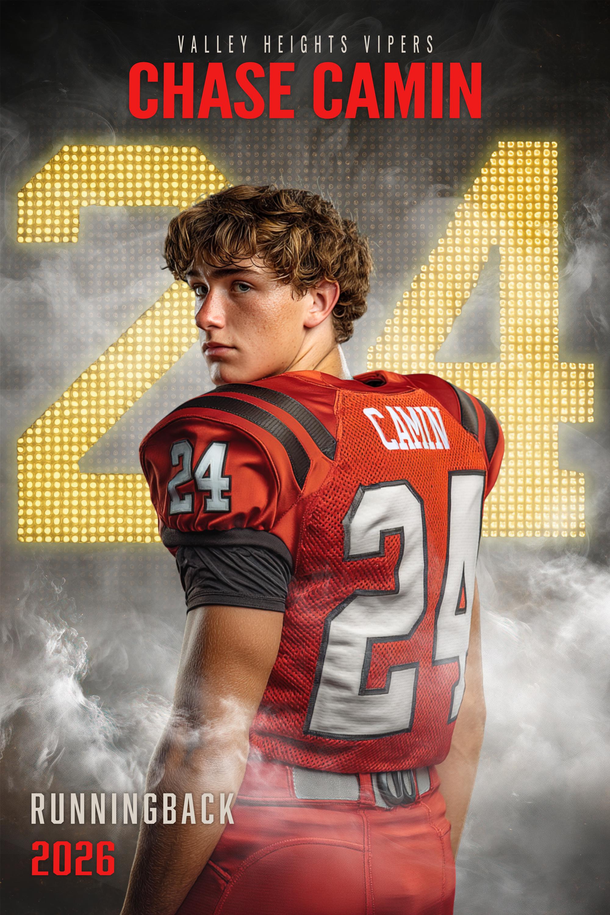 Scoreboard Numbers Football Poster Template | Editable in Photoshop | 2:3