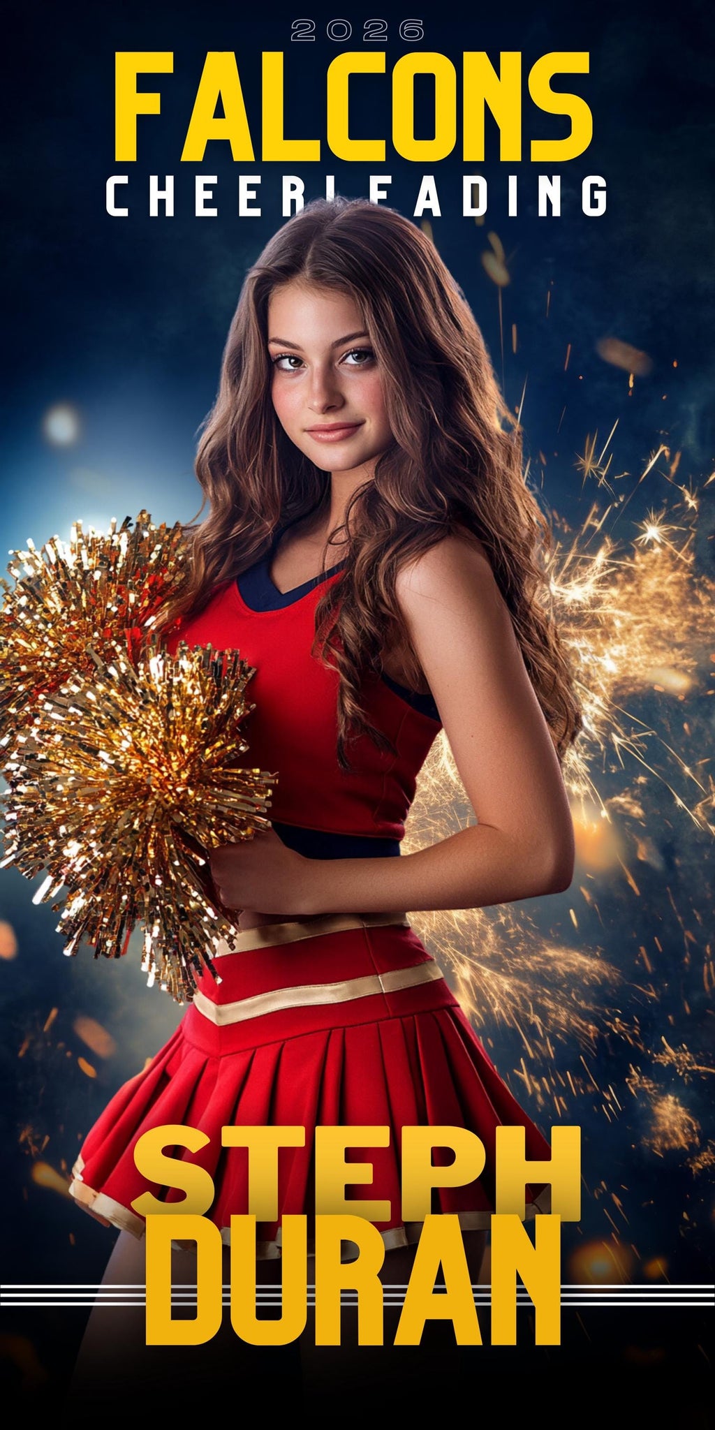 Sparklers Cheer Banner Template | Editable in Canva | 1:2