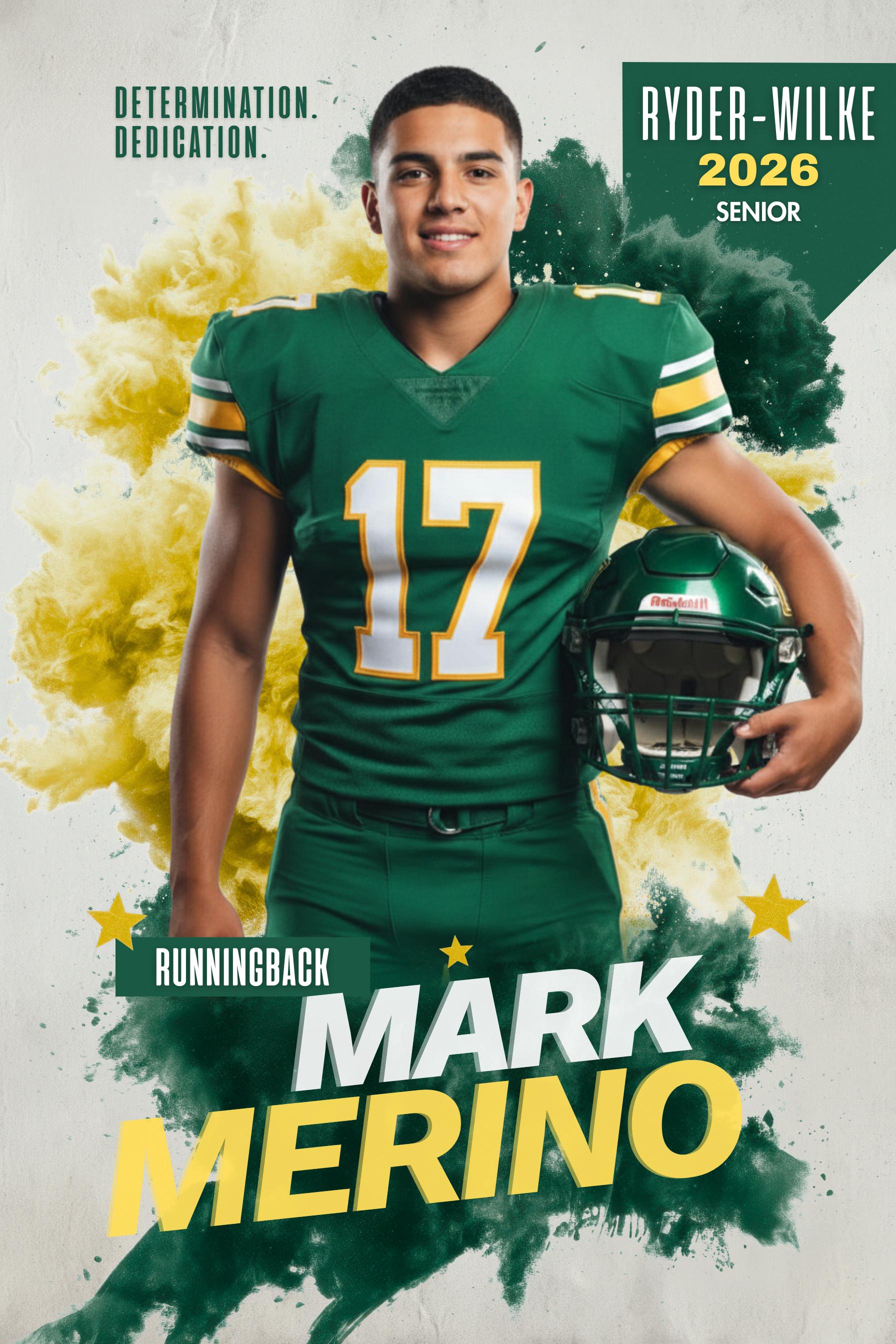 Color Burst Football Poster Template | Editable in Photoshop | 2:3