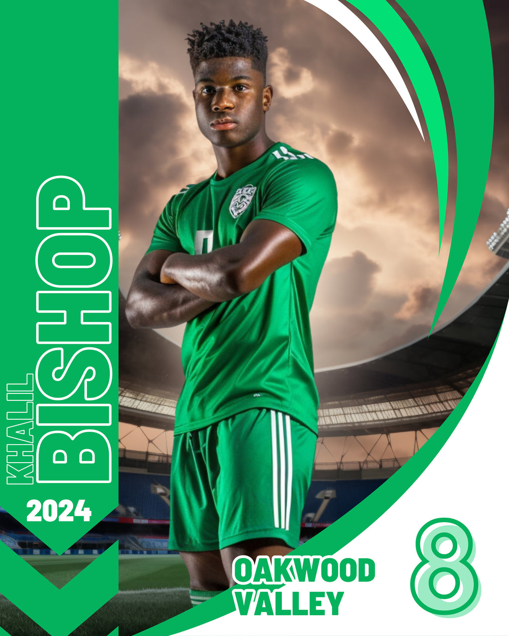 Stadium & Sky Soccer Poster Template | Editable in Canva | 4:5