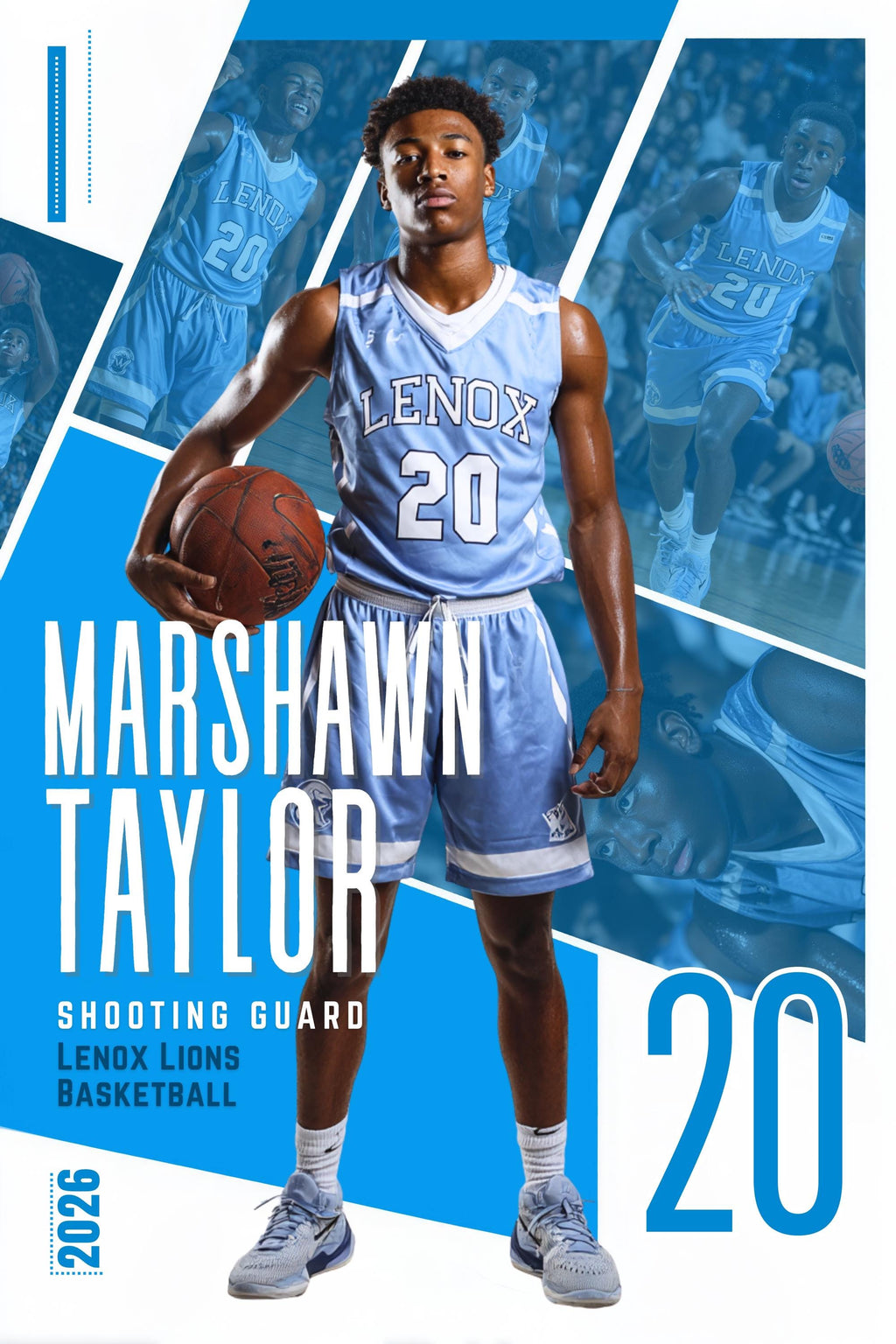 Multi-Photo Collage Basketball Poster Template | Editable in Canva | 2:3