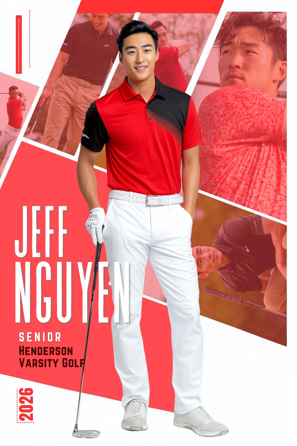 Multi-Photo Collage Golf Poster Template | Editable in Canva | 2:3