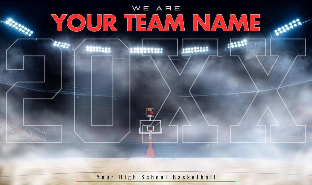 Smokey Court Basketball Team Poster Template | Editable in Canva | 5:3
