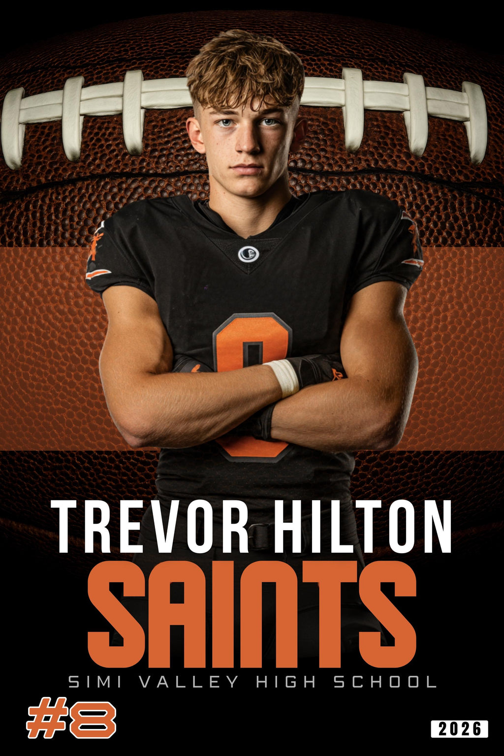 Football Texture Football Poster Template | Editable in Canva | 2:3