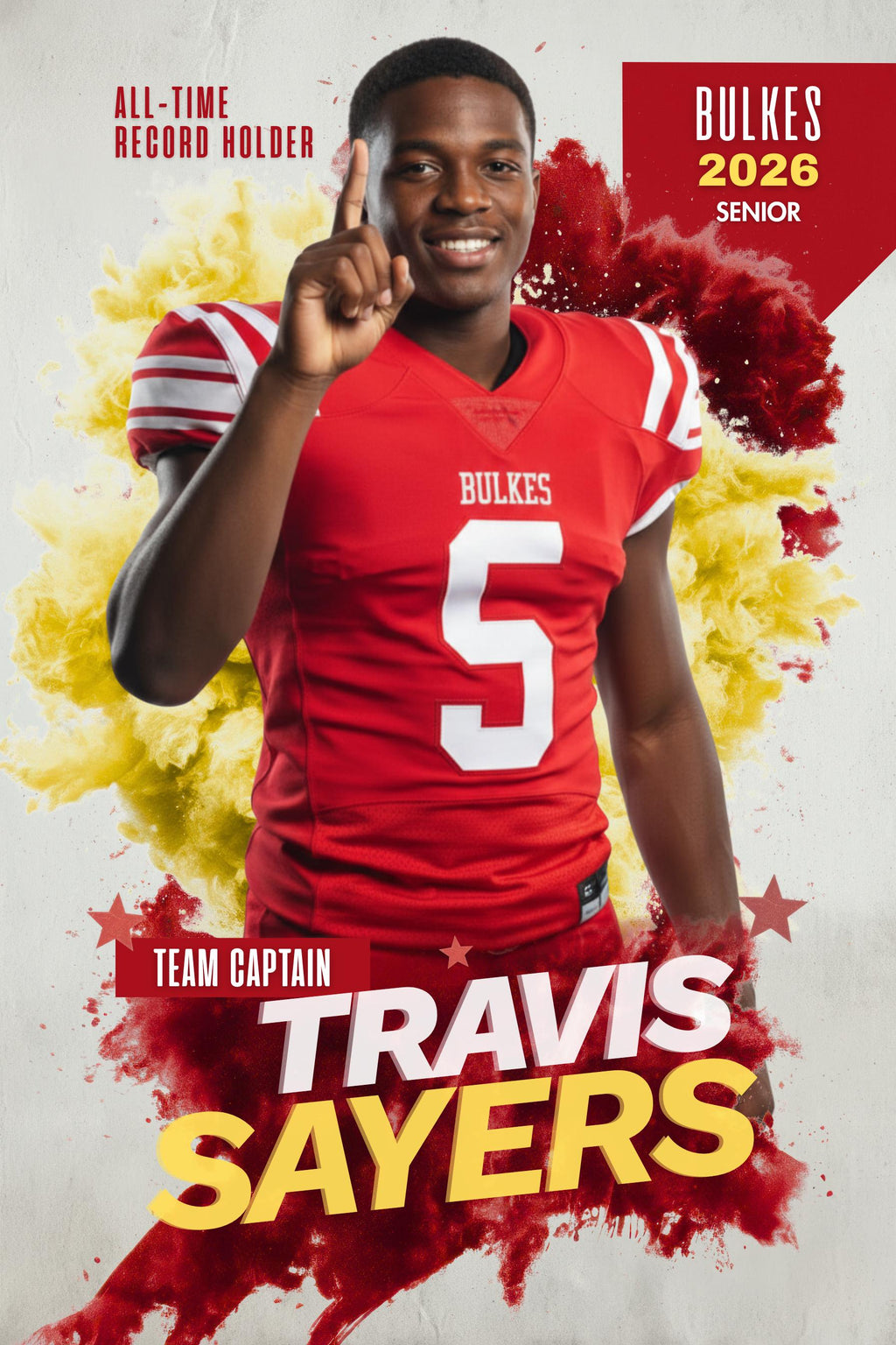 Color Burst Football Poster Template | Editable in Photoshop | 2:3