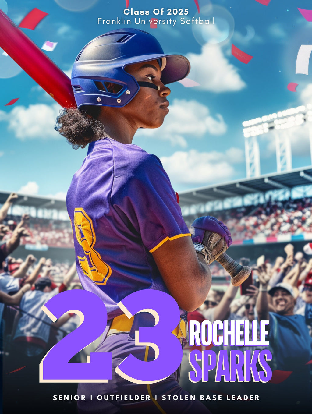 Movie Poster Baseball & Softball Template | Editable in Canva | 3:4
