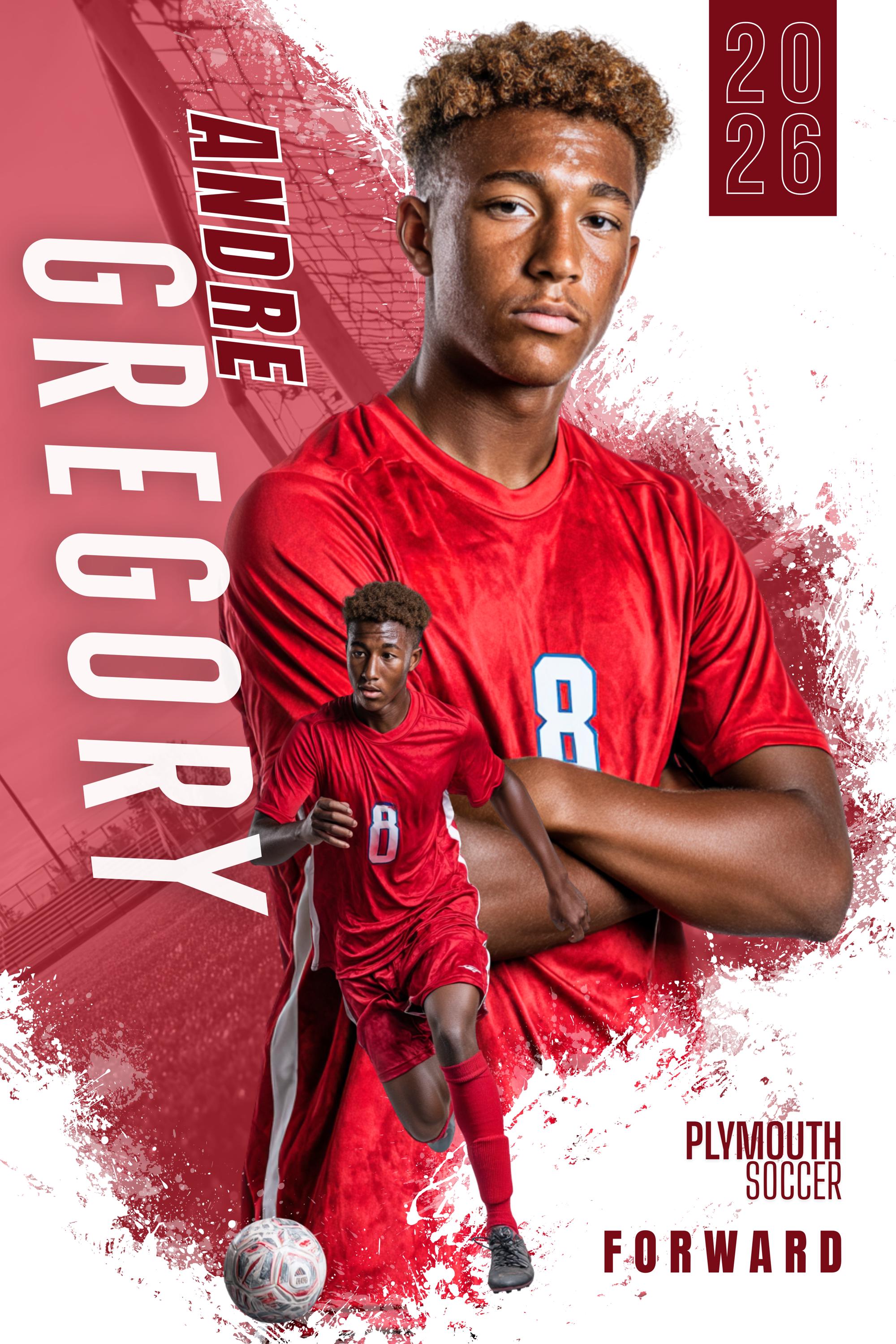 Textured Dual Photo Soccer Poster Template | Editable in Canva | 2:3