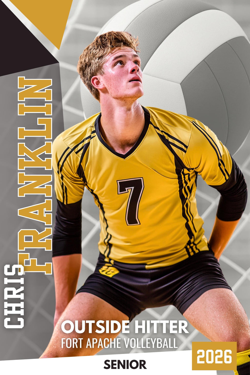 Volleyball & Net Poster Template | Editable in Canva | 2:3