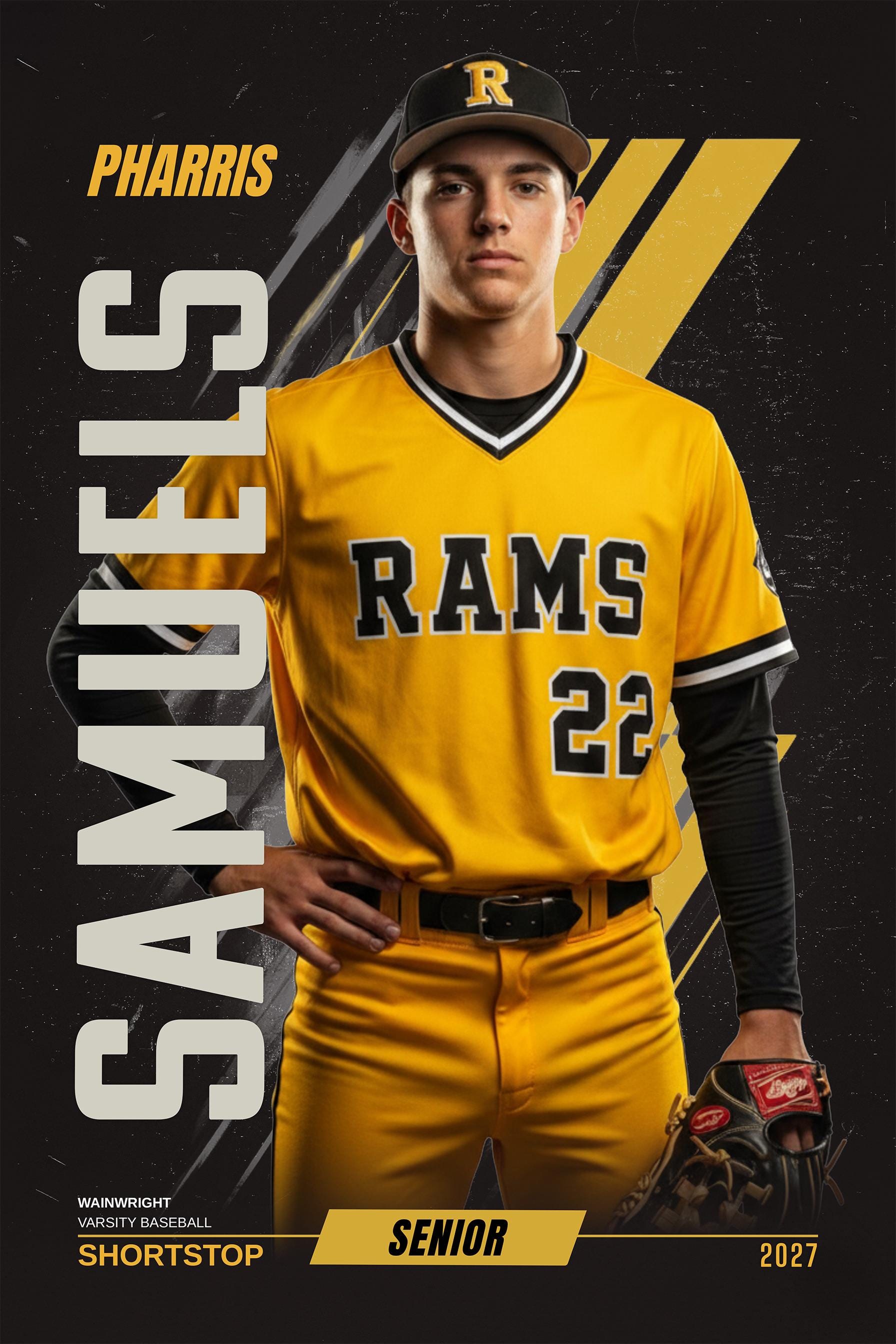 Velocity Baseball Poster Template | Photoshop Template | 2:3