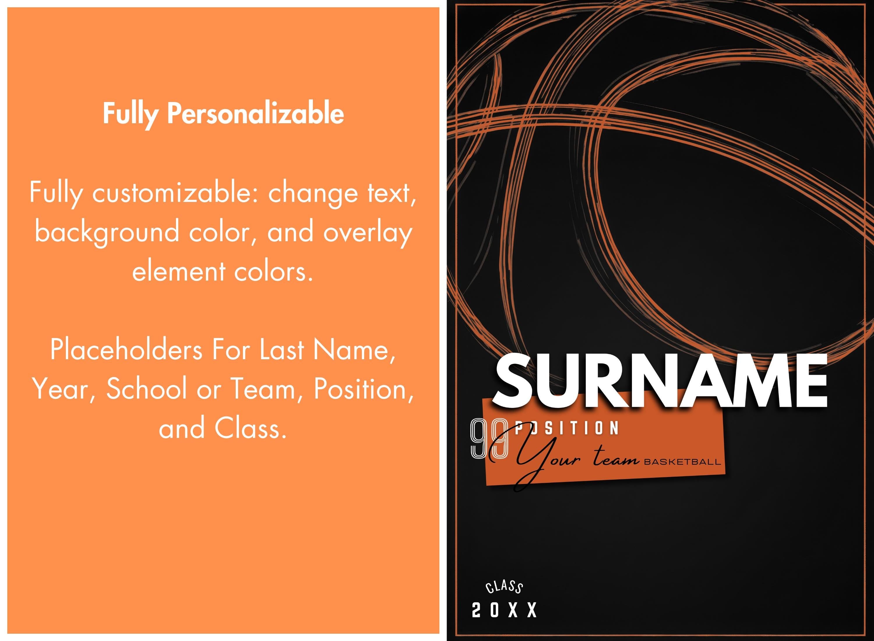 Light Streak Basketball Poster Template | Editable in Canva | 2:3