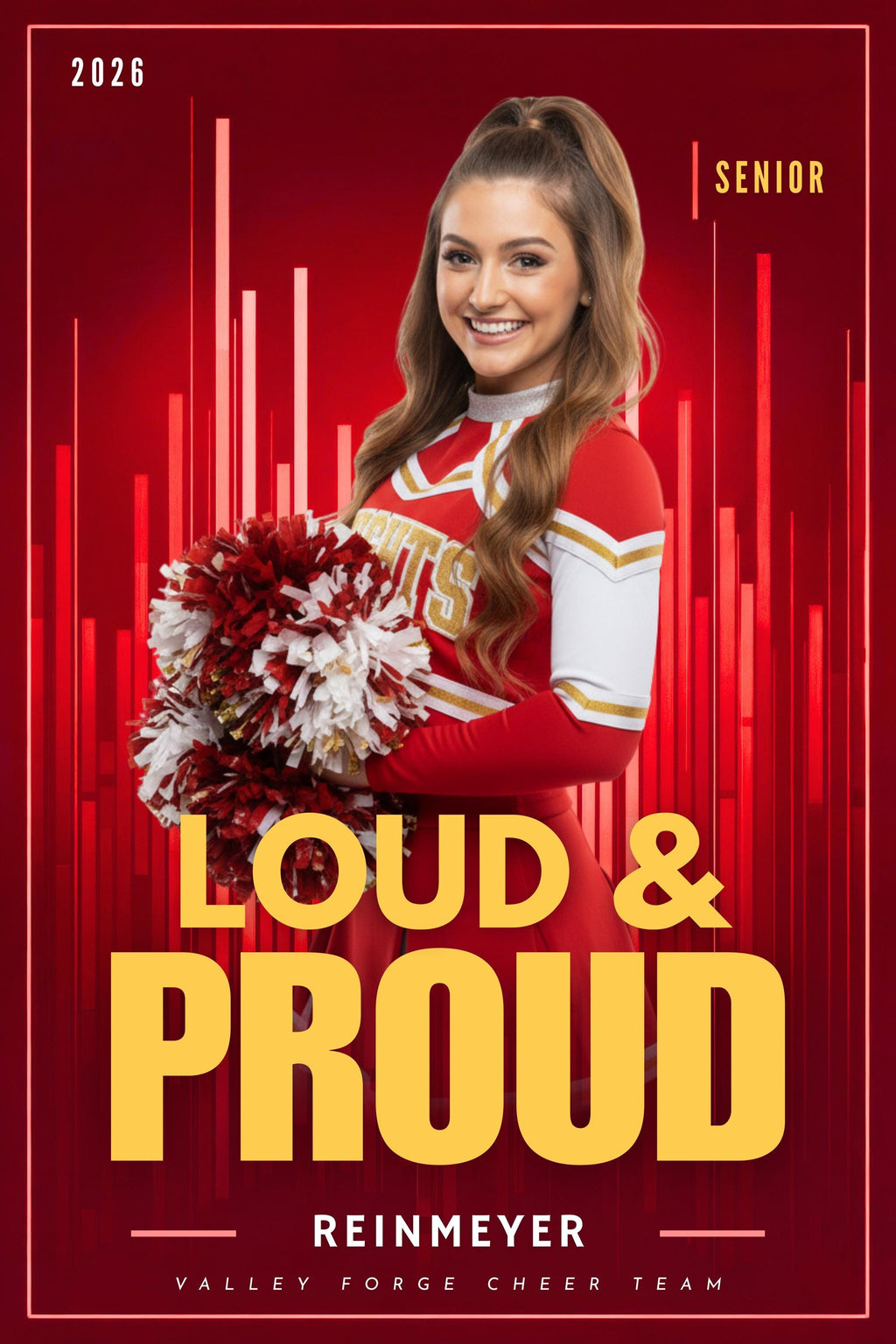 Sound Bars Cheer & Dance Poster Template | Editable in Canva | 2:3