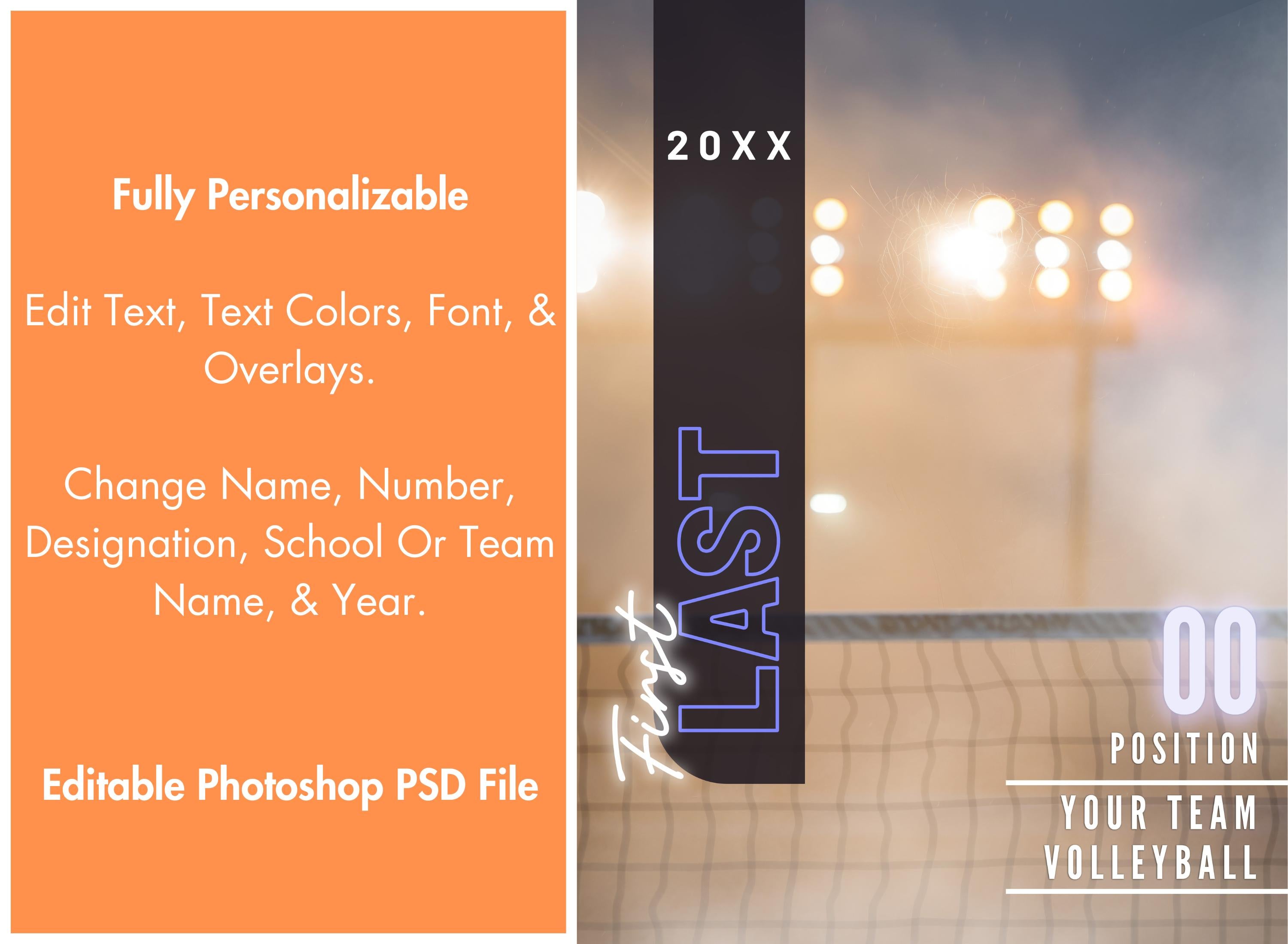 Smokey Cinematic Volleyball Poster Template | Editable in Photoshop | 3:4