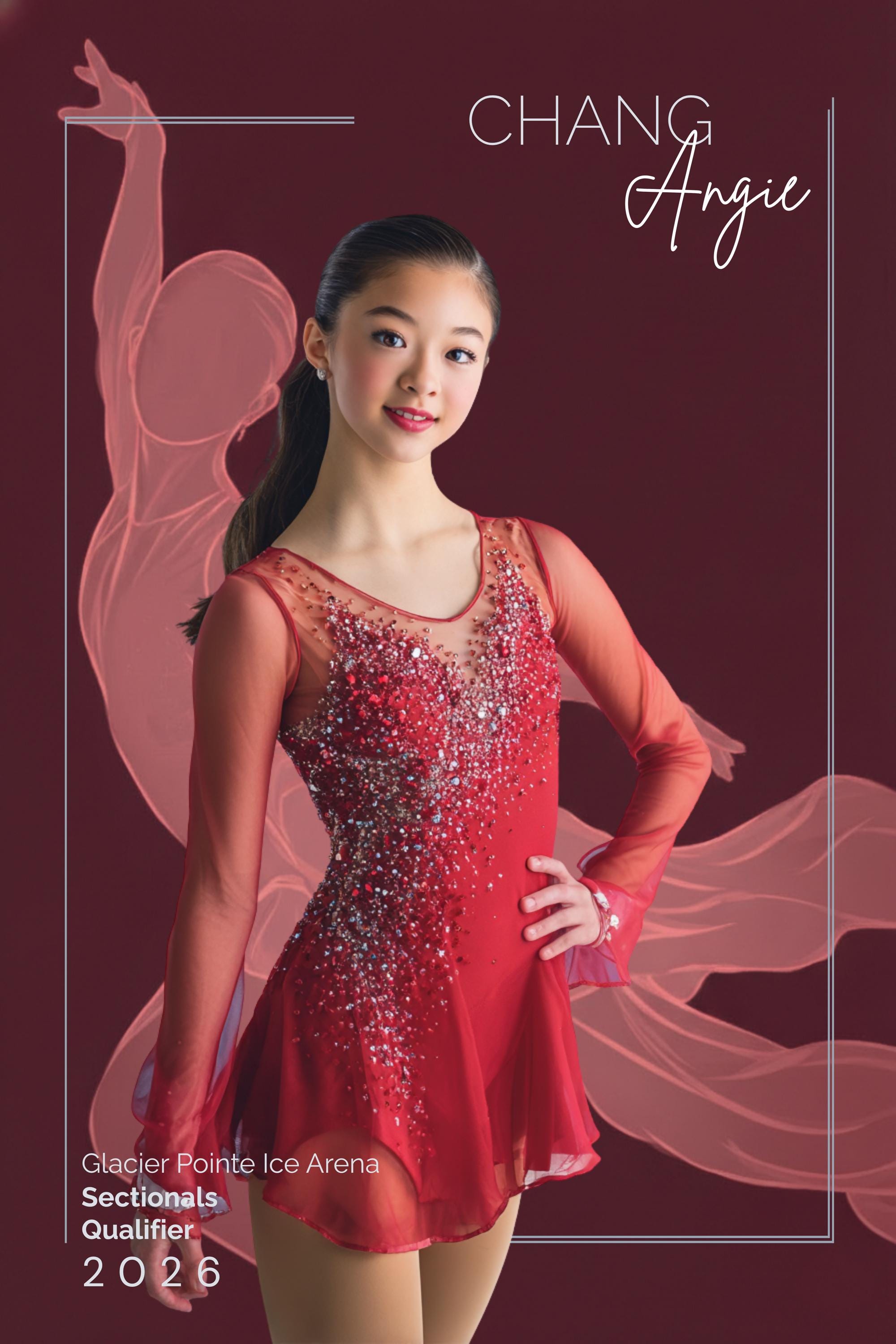 Graceful Silhouette Figure Skating Poster Template | Editable in Canva | 2:3