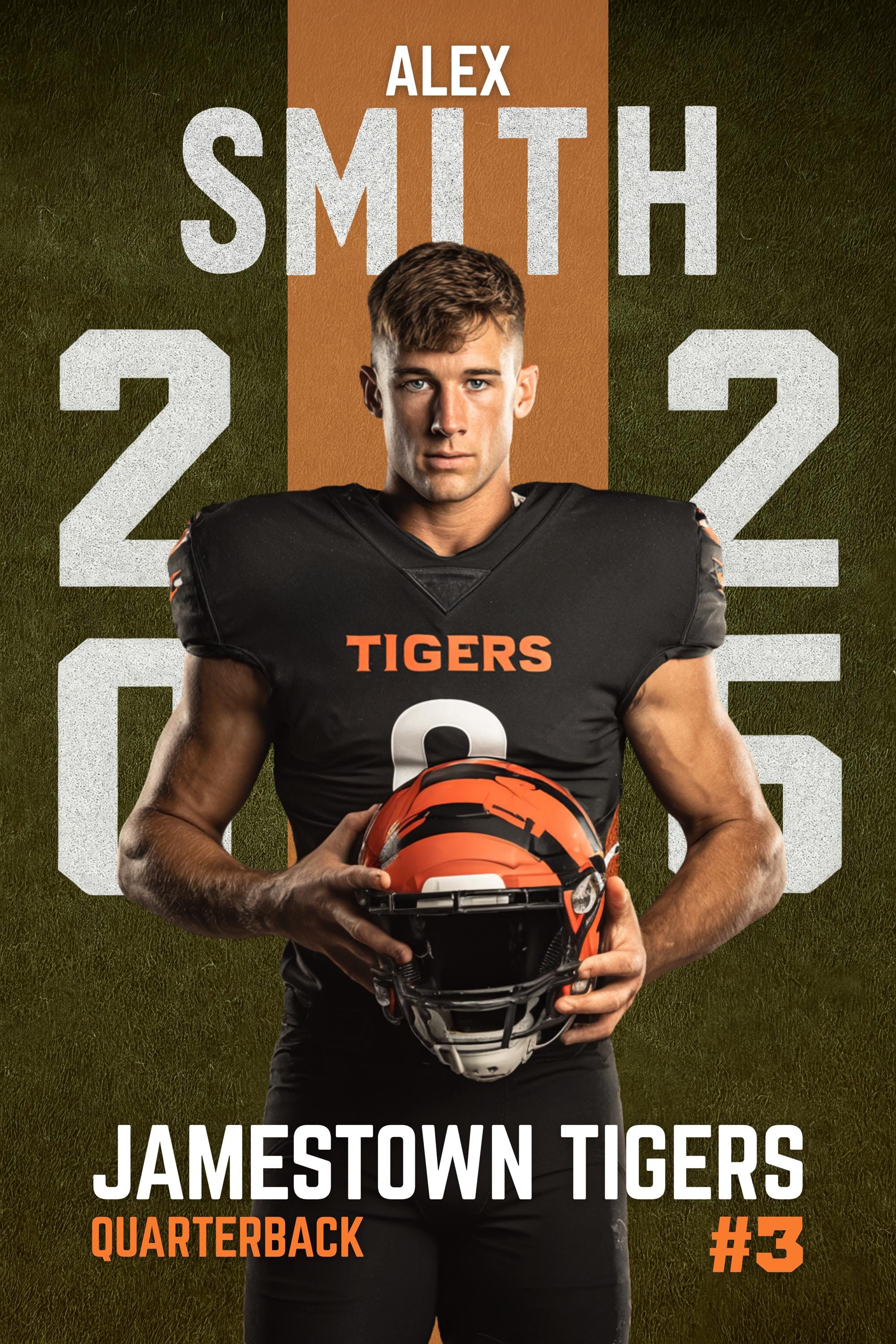 Turf Background Football Poster Template | Editable in Canva | 2:3
