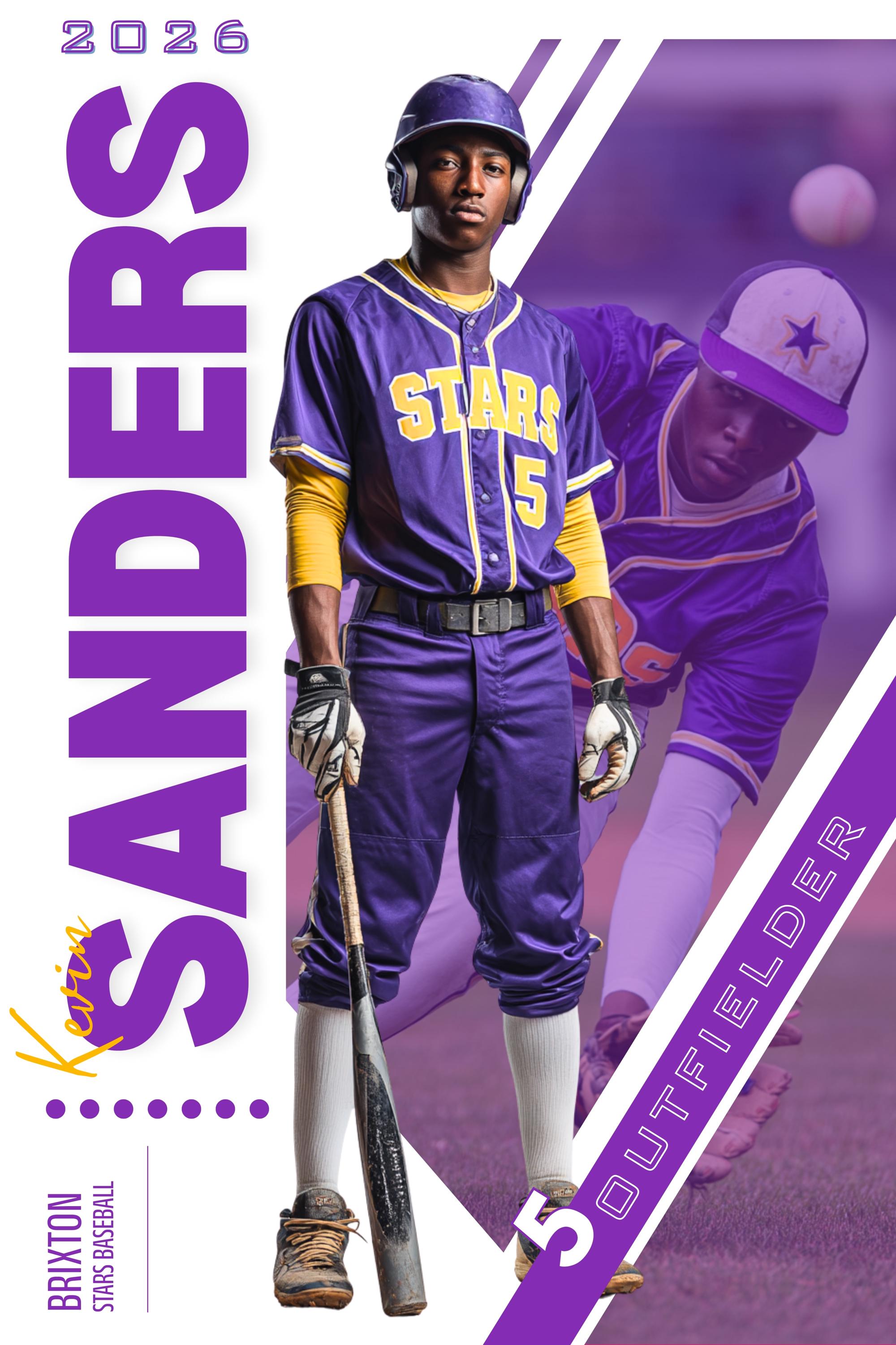 Dual Photo Baseball Poster Template | Editable in Photoshop | 2:3