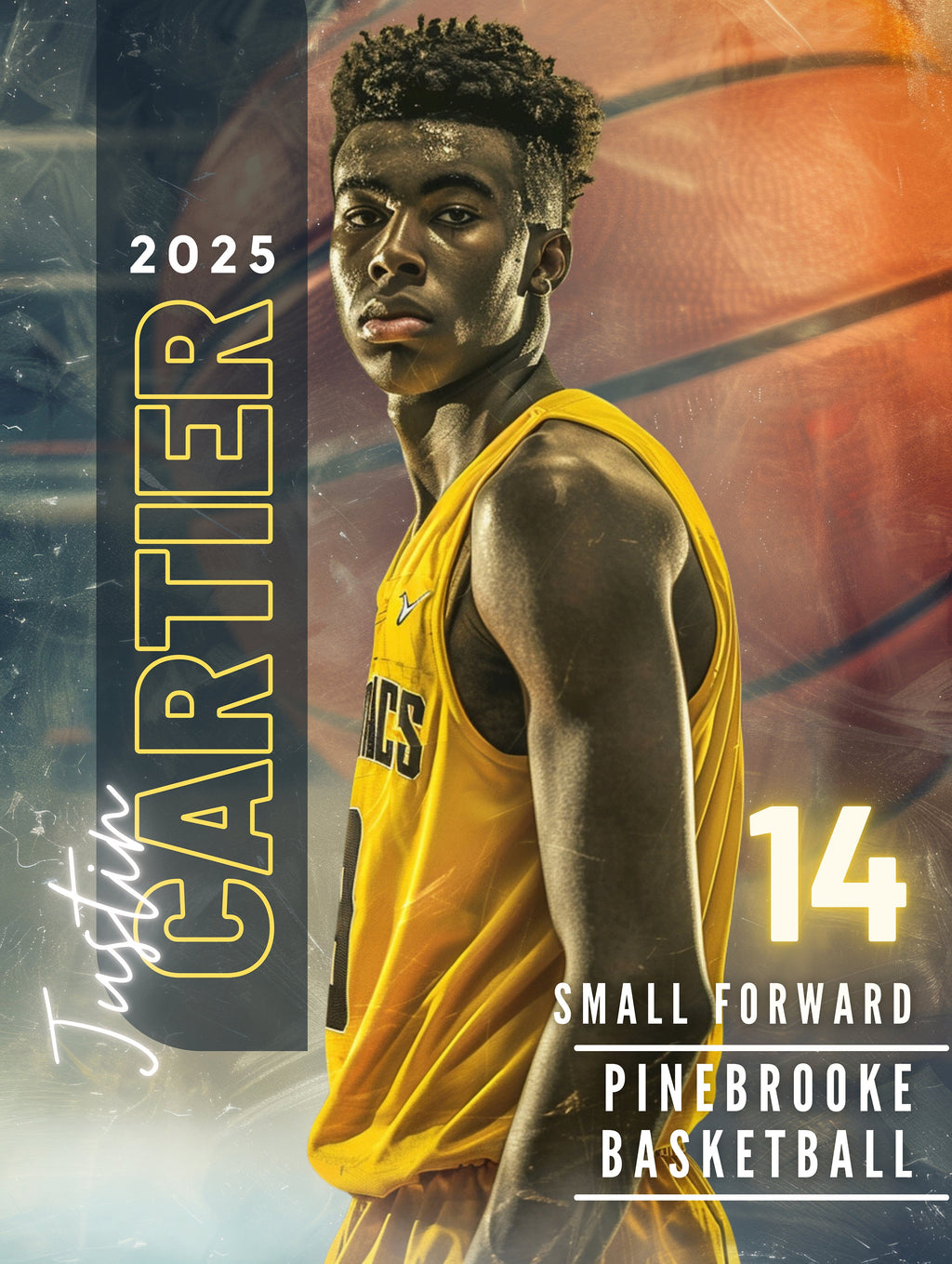 Smokey Basketball Poster Template | Editable in Canva | 3:4