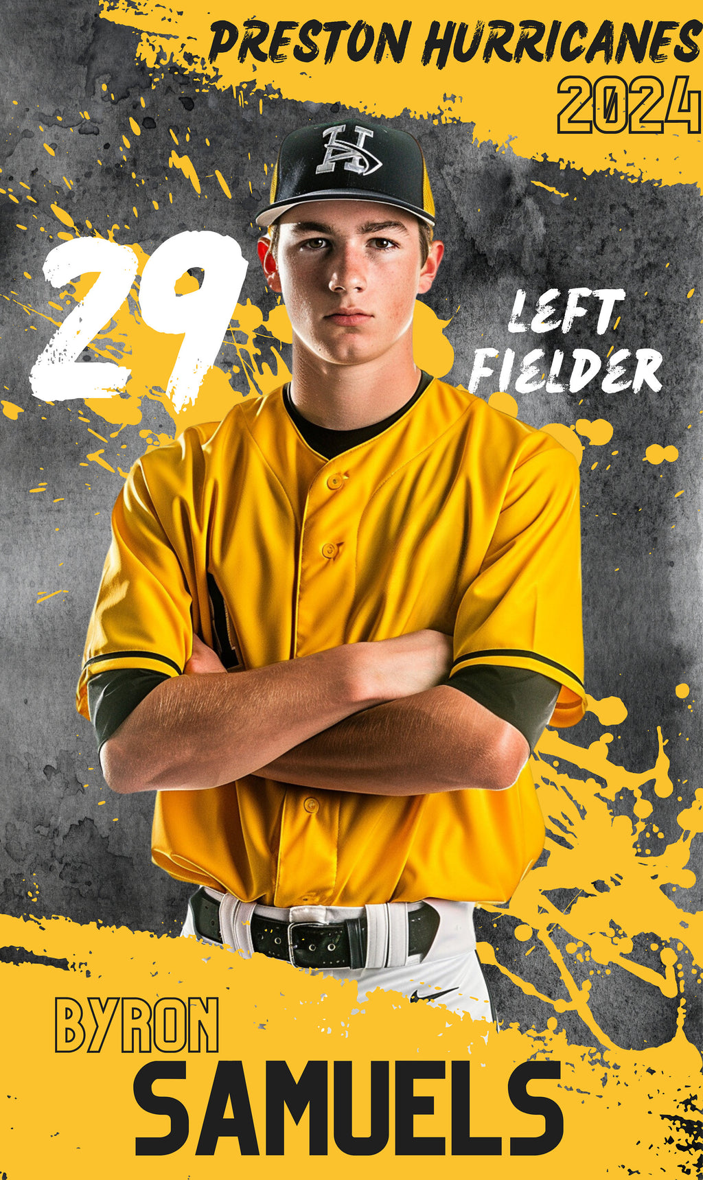 Grungy Sports Poster Template | Editable in Canva | 3:5