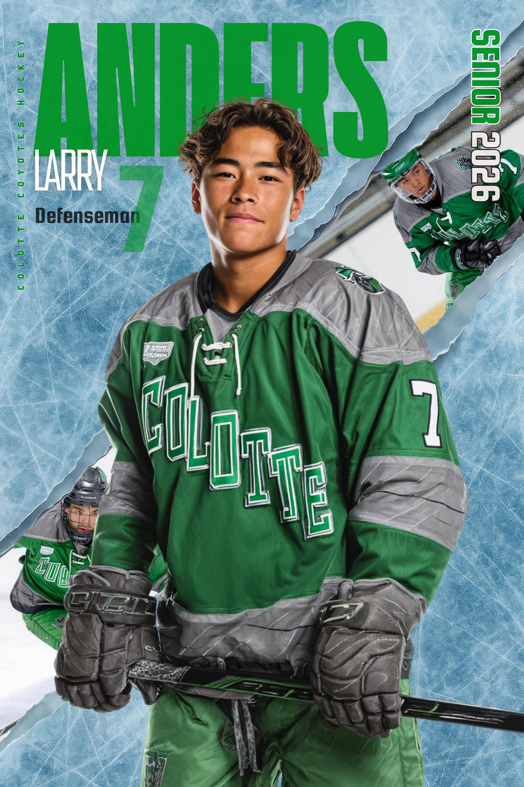 Torn Reveal Hockey Poster Template | Editable in Canva | 2:3