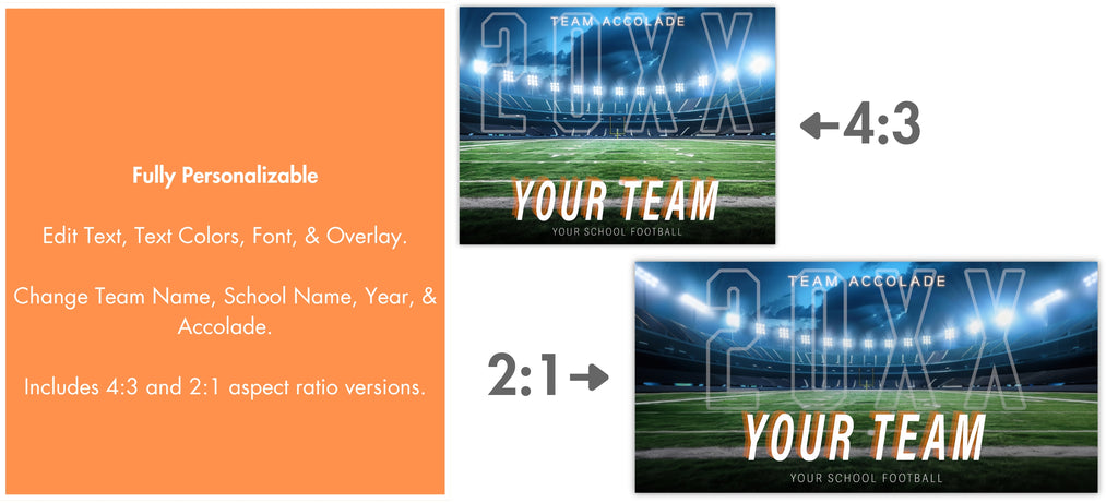 Stadium Football Team Banner Template | Editable in Photoshop | 4:3 & 2:1