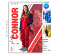 Archery senior night banner template editable in Canva with clean geometric layout, layered athlete images, and customizable sports poster design for player cards and team graphics