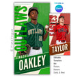 Editable baseball banner template with modern sports poster design shown in Canva mockup