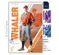 Baseball senior banner template for Photoshop with clean geometric layout, layered athlete images, and customizable sports poster design for player cards and senior night graphics