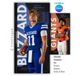 Editable football banner template with geometric modern sports poster design shown in Canva mockup