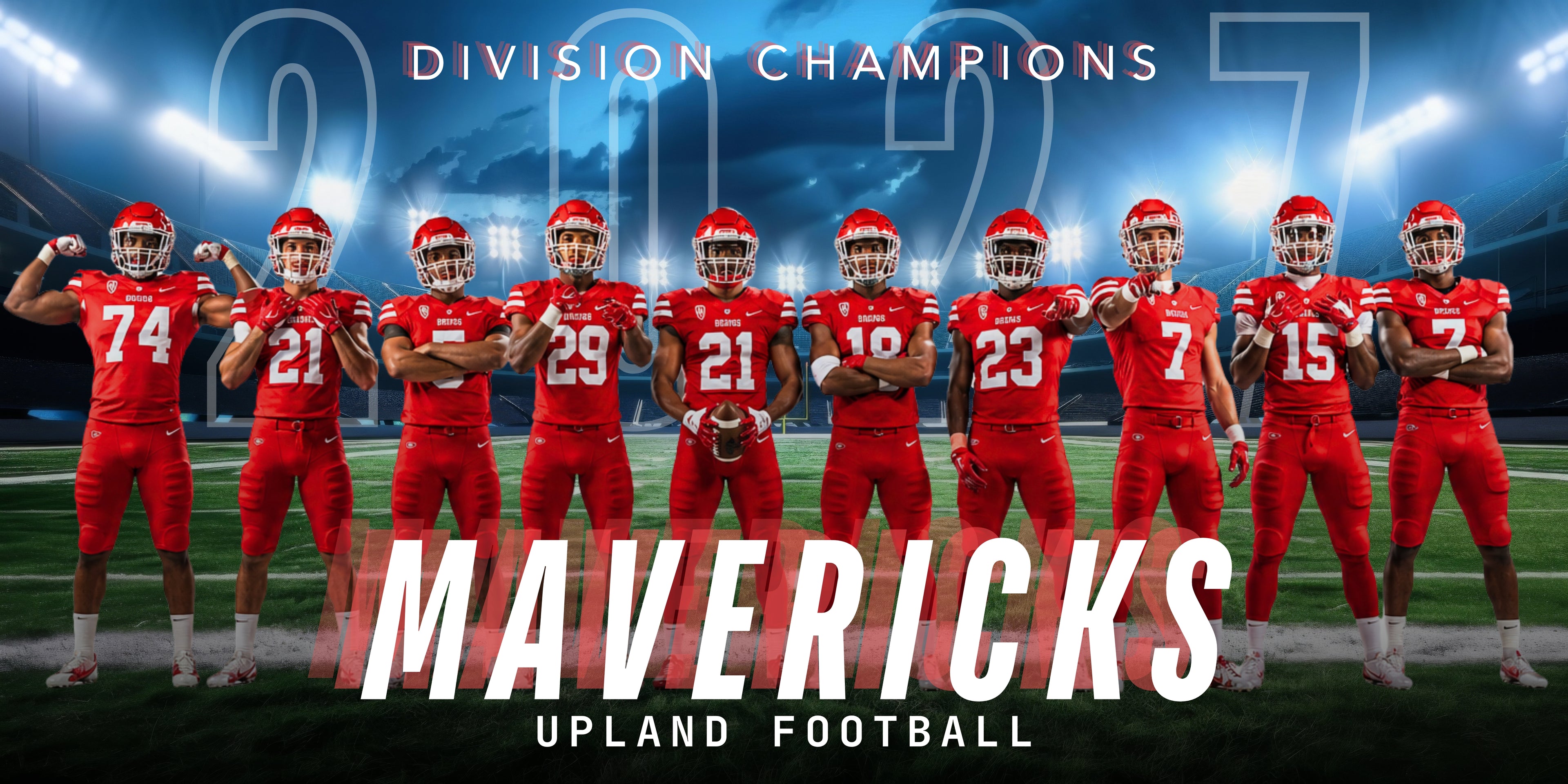 Stadium Football Team Banner Template | Editable in Canva | 2:1