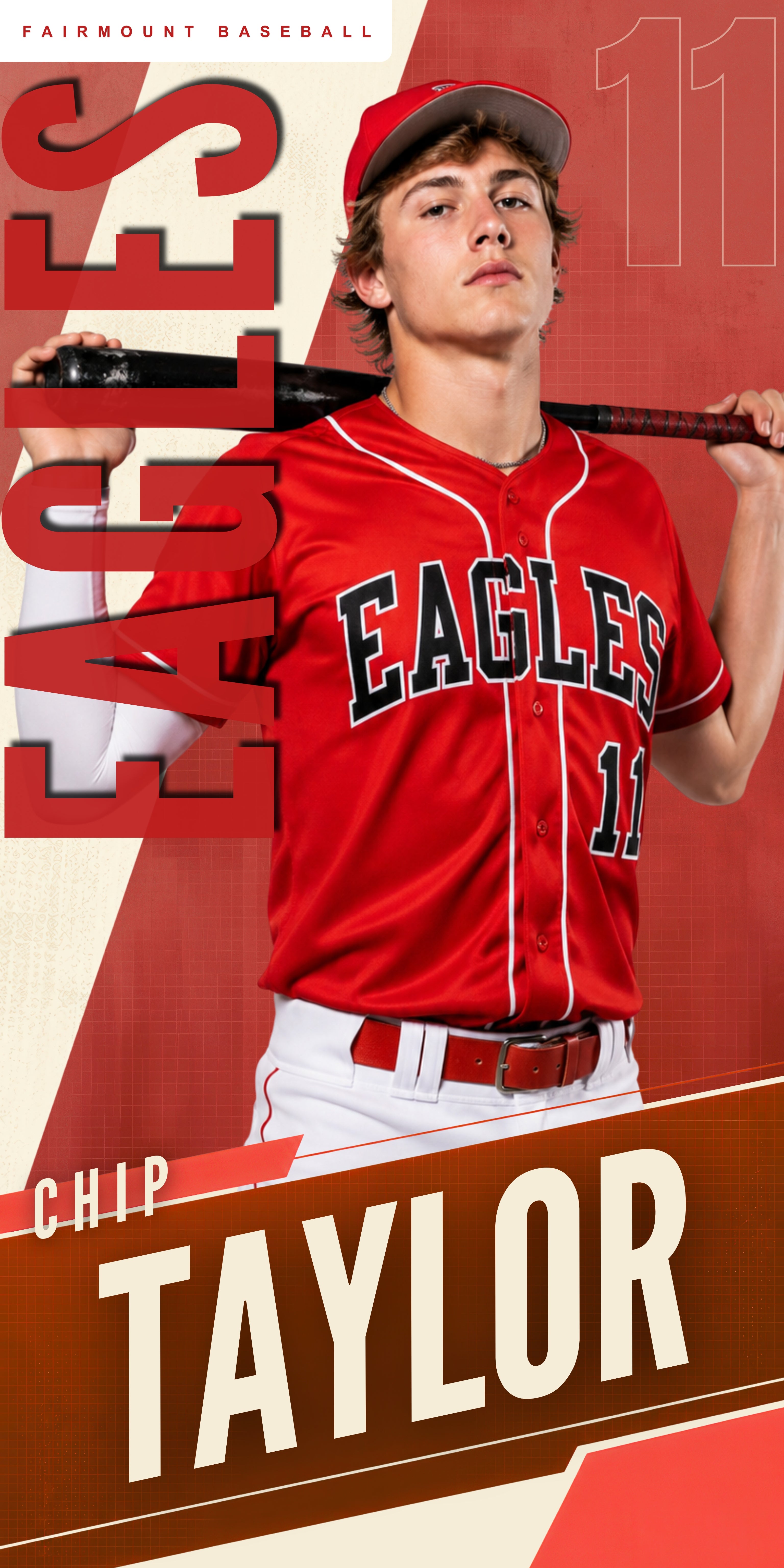 Modern Baseball Banner Template | Editable in Canva | 1:2