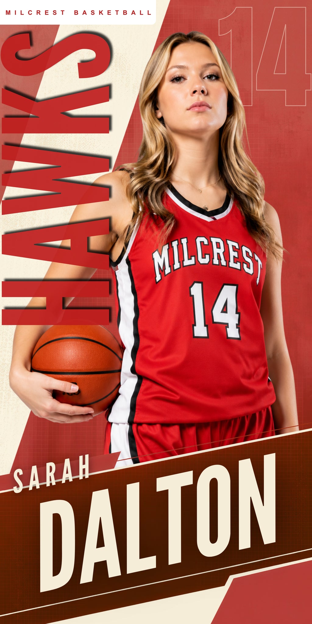 Modern Basketball Banner Template | Editable in Canva | 1:2
