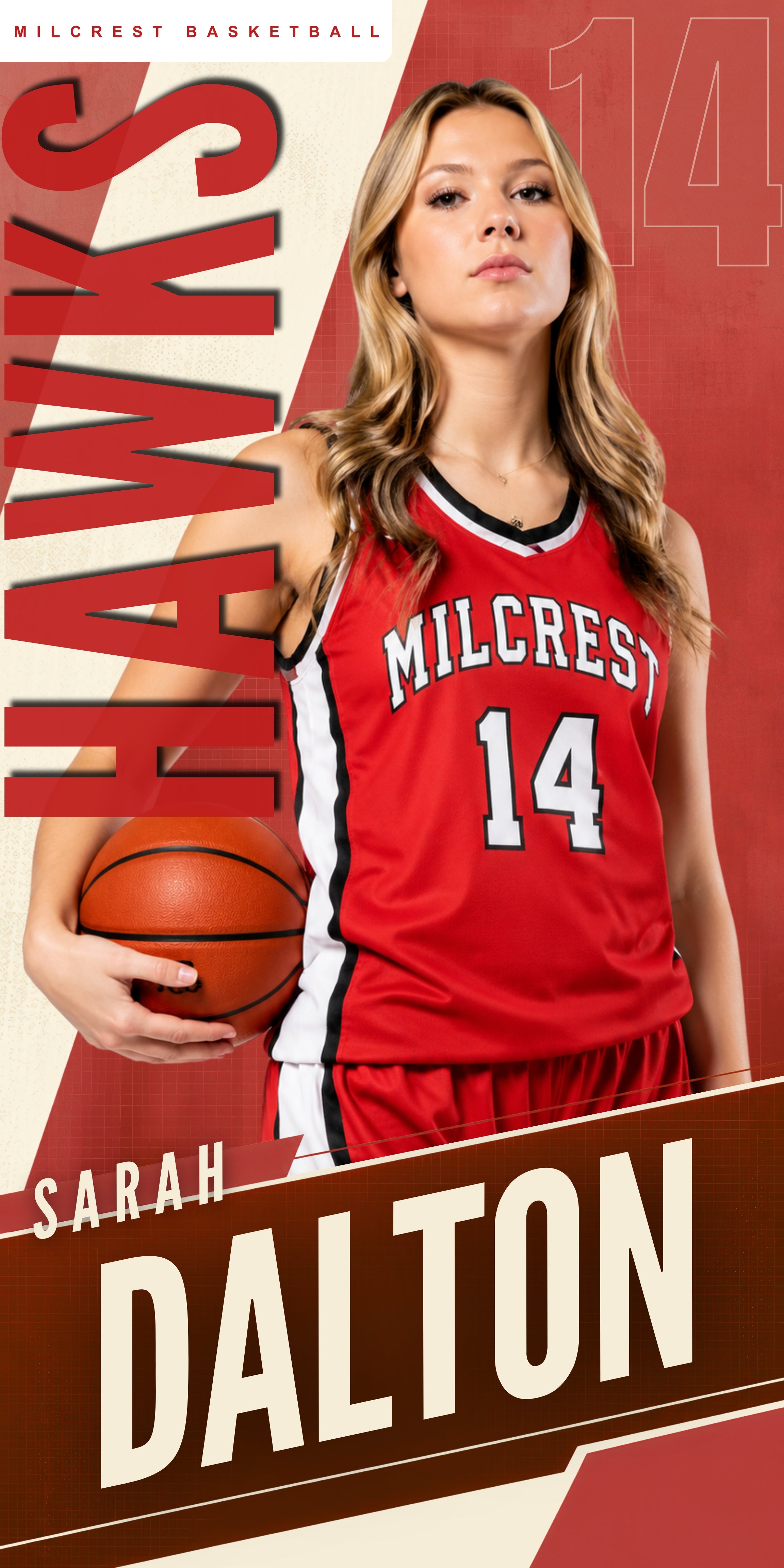 Modern Basketball Banner Template | Editable in Canva | 1:2